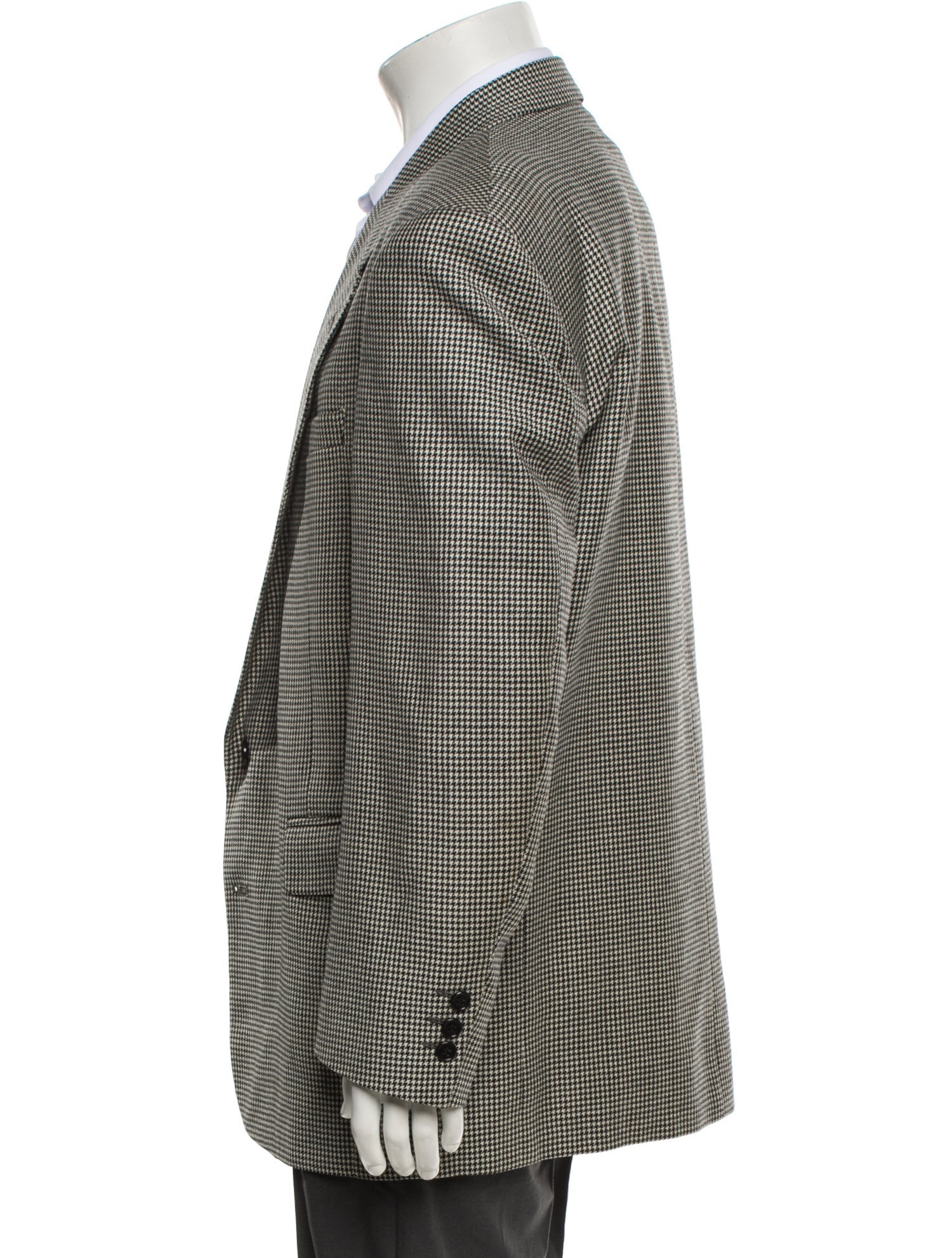Courrèges Wool Houndstooth Print Blazer