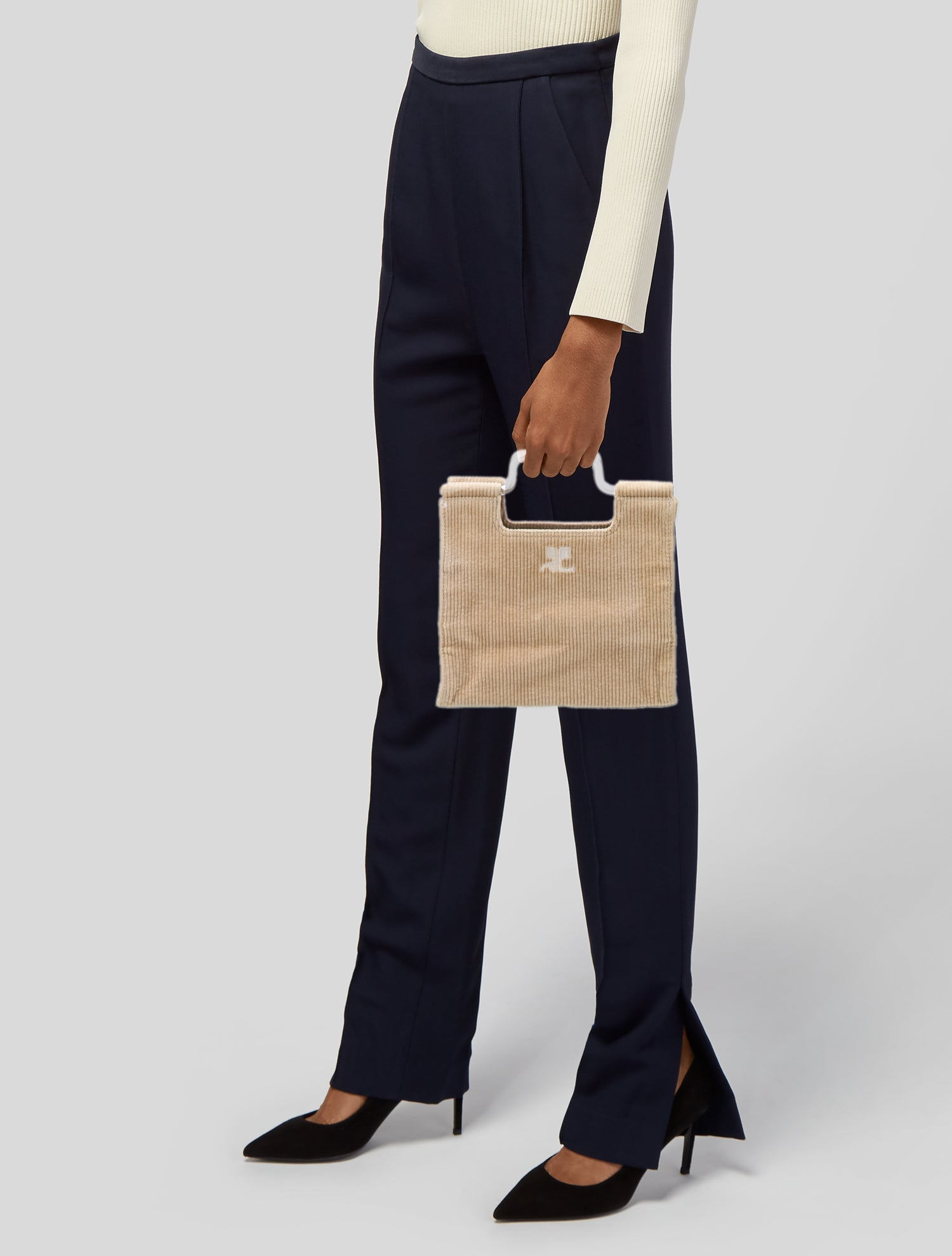 Courrèges Suede Top Handle Bag