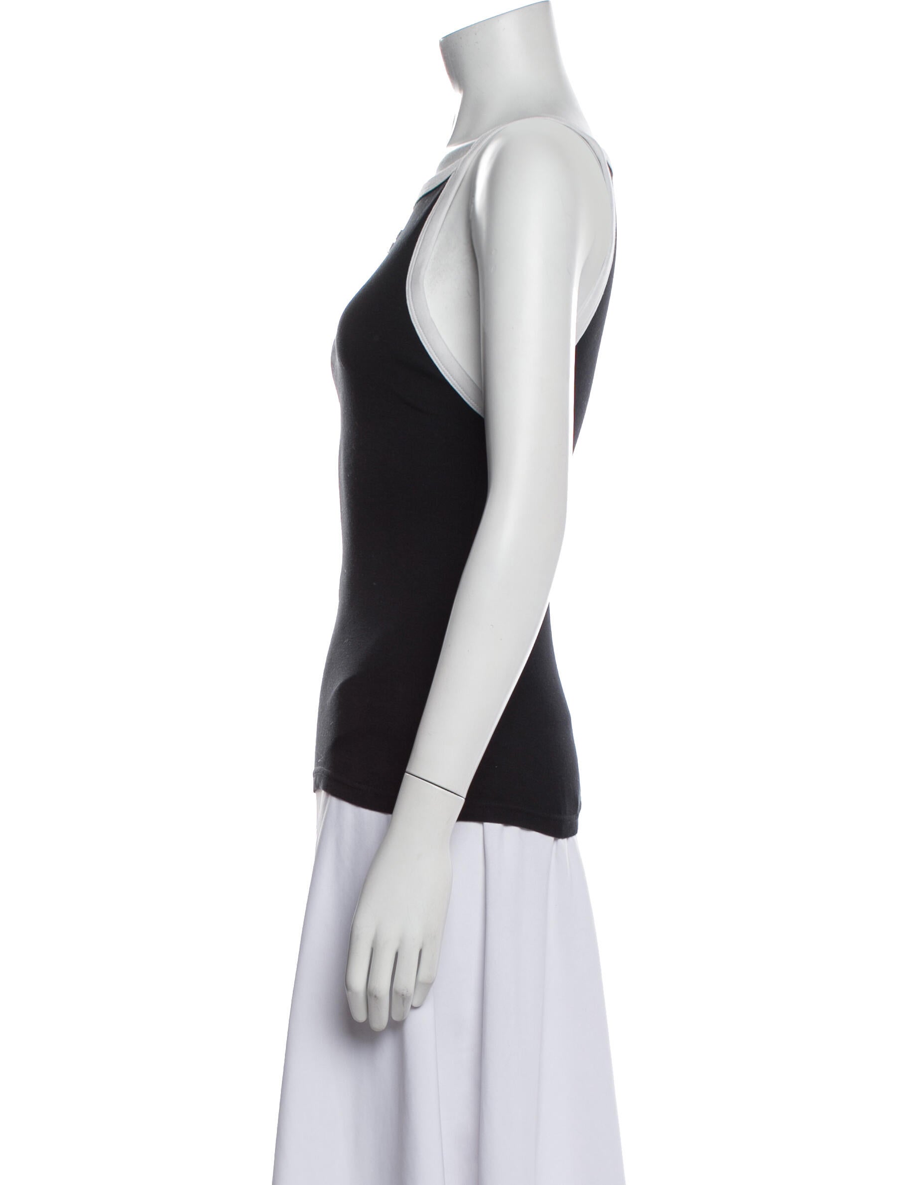 Courrèges Square Neckline Sleeveless Top
