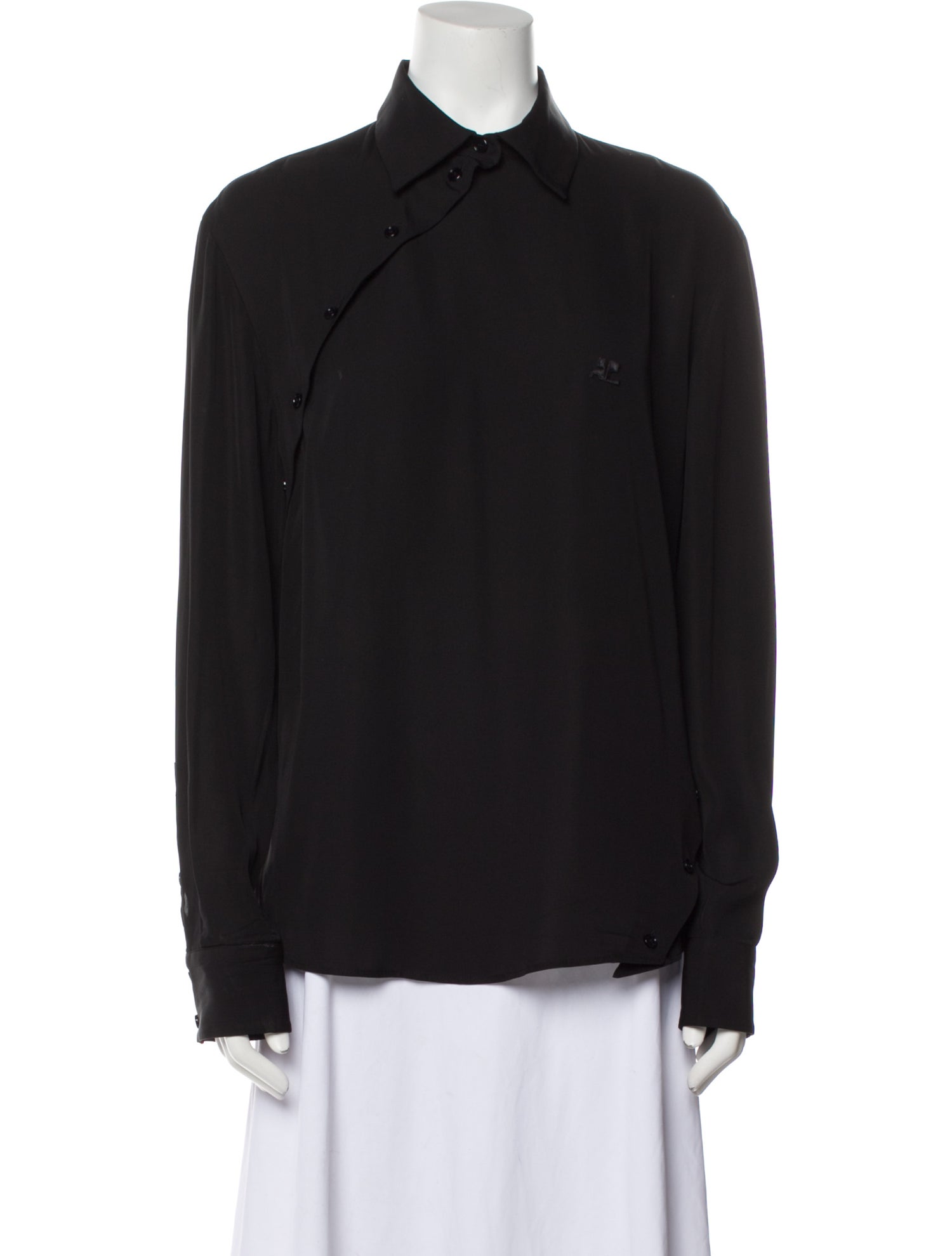 Courrèges Long Sleeve Button-Up Top
