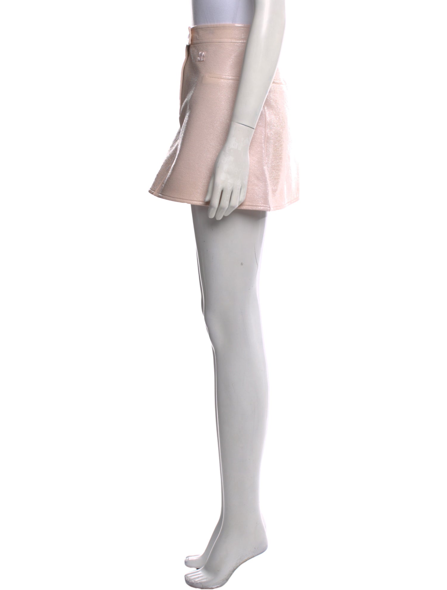 Courrèges Embroidered Accent Mini Skirt