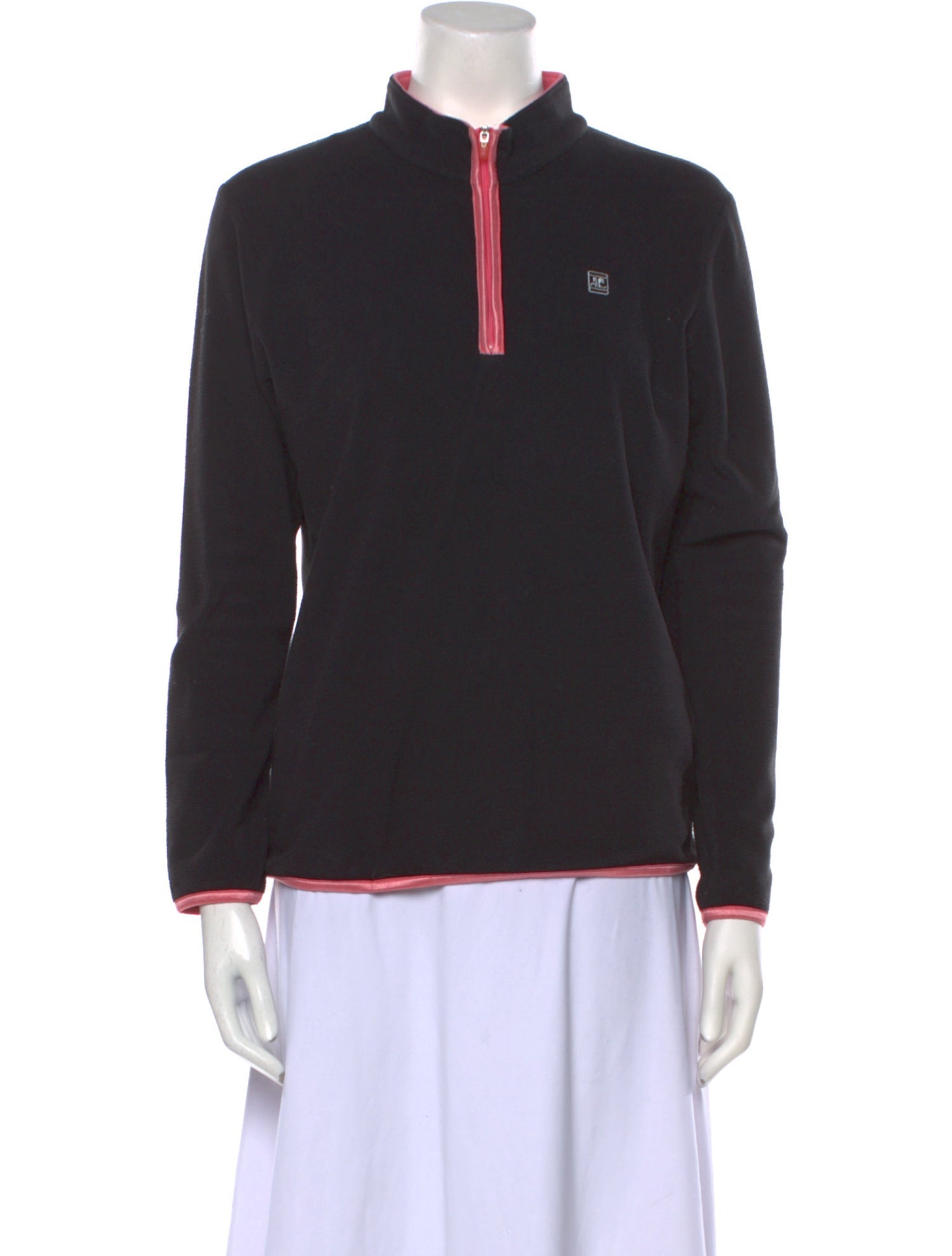 Courrèges Mock Neck Long Sleeve Sweatshirt