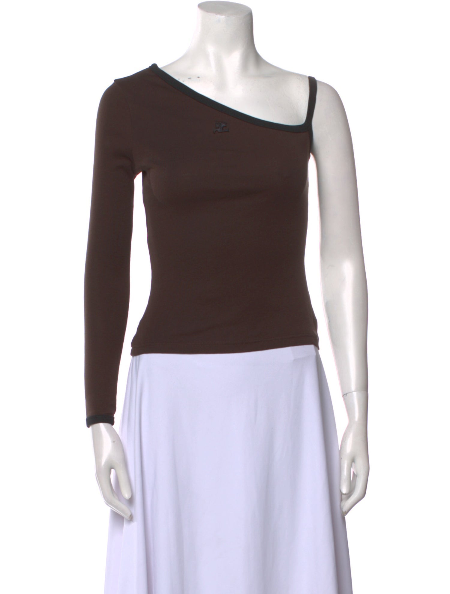 Courrèges One-Shoulder Sleeveless Crop Top w/ Tags