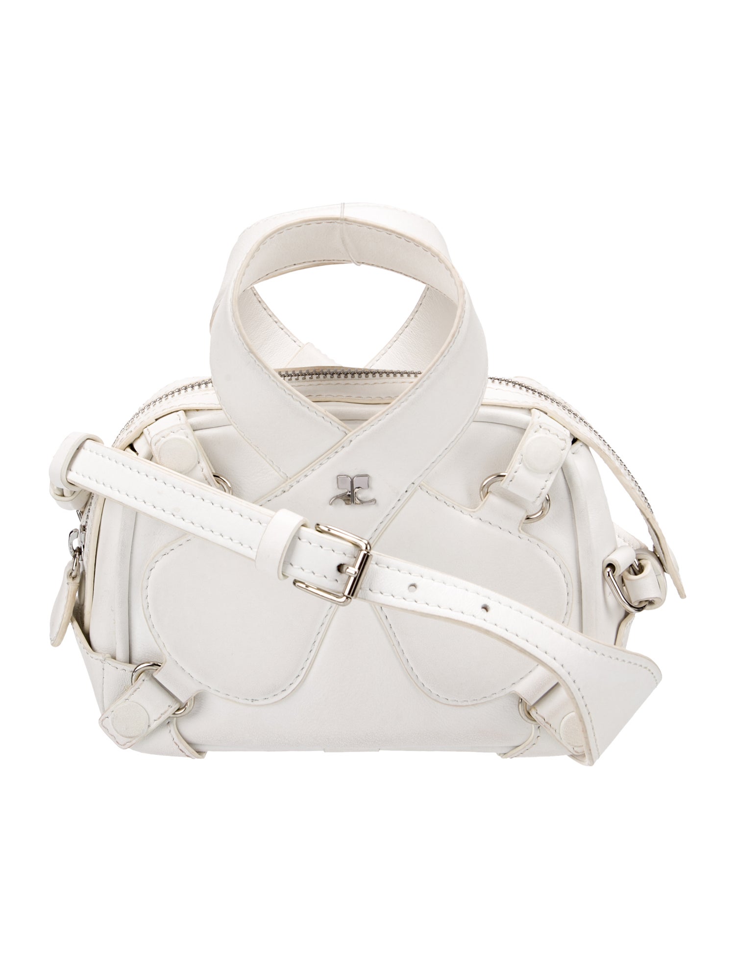 Courrèges Leather Top Handle Bag