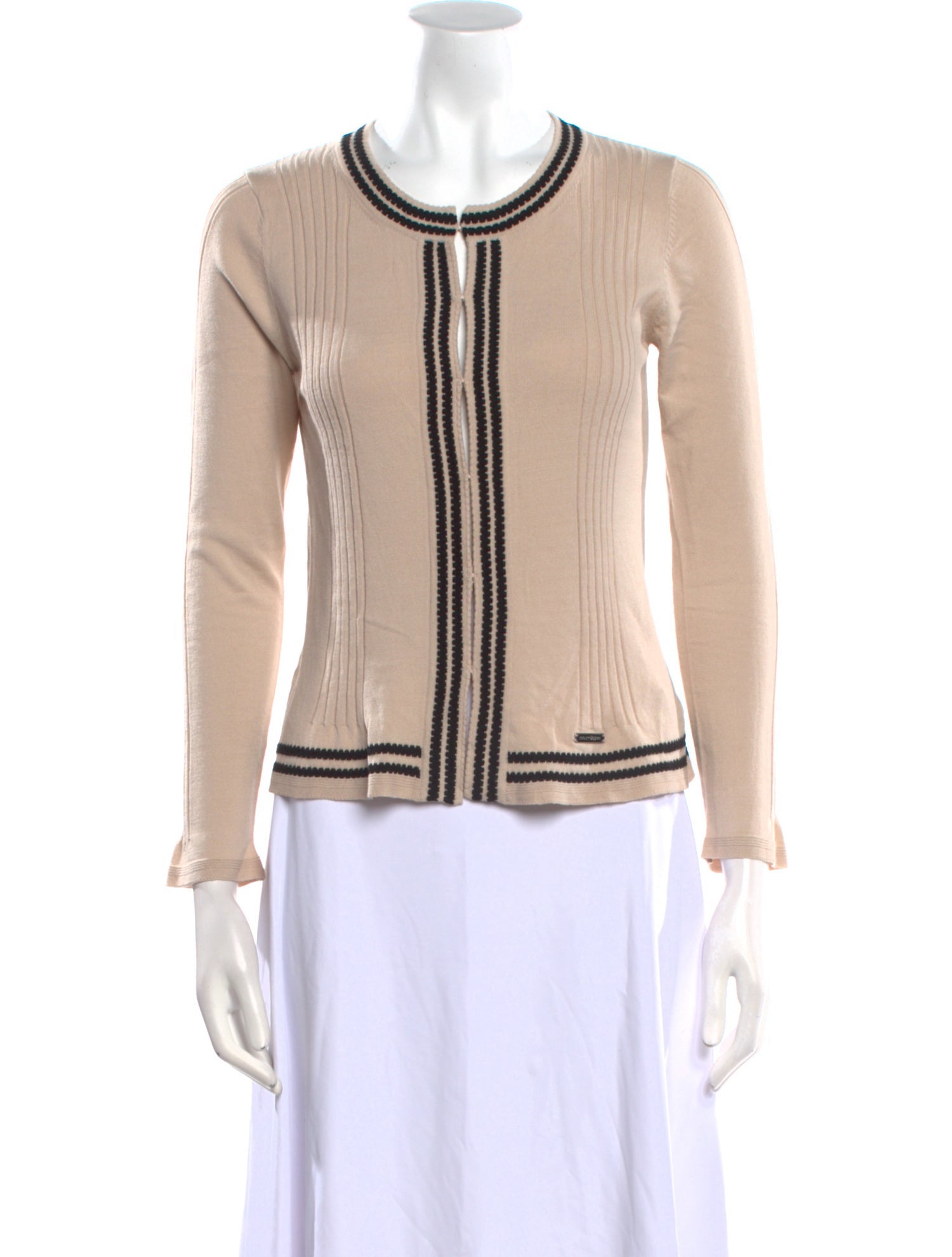 Courrèges Striped Scoop Neck Sweater