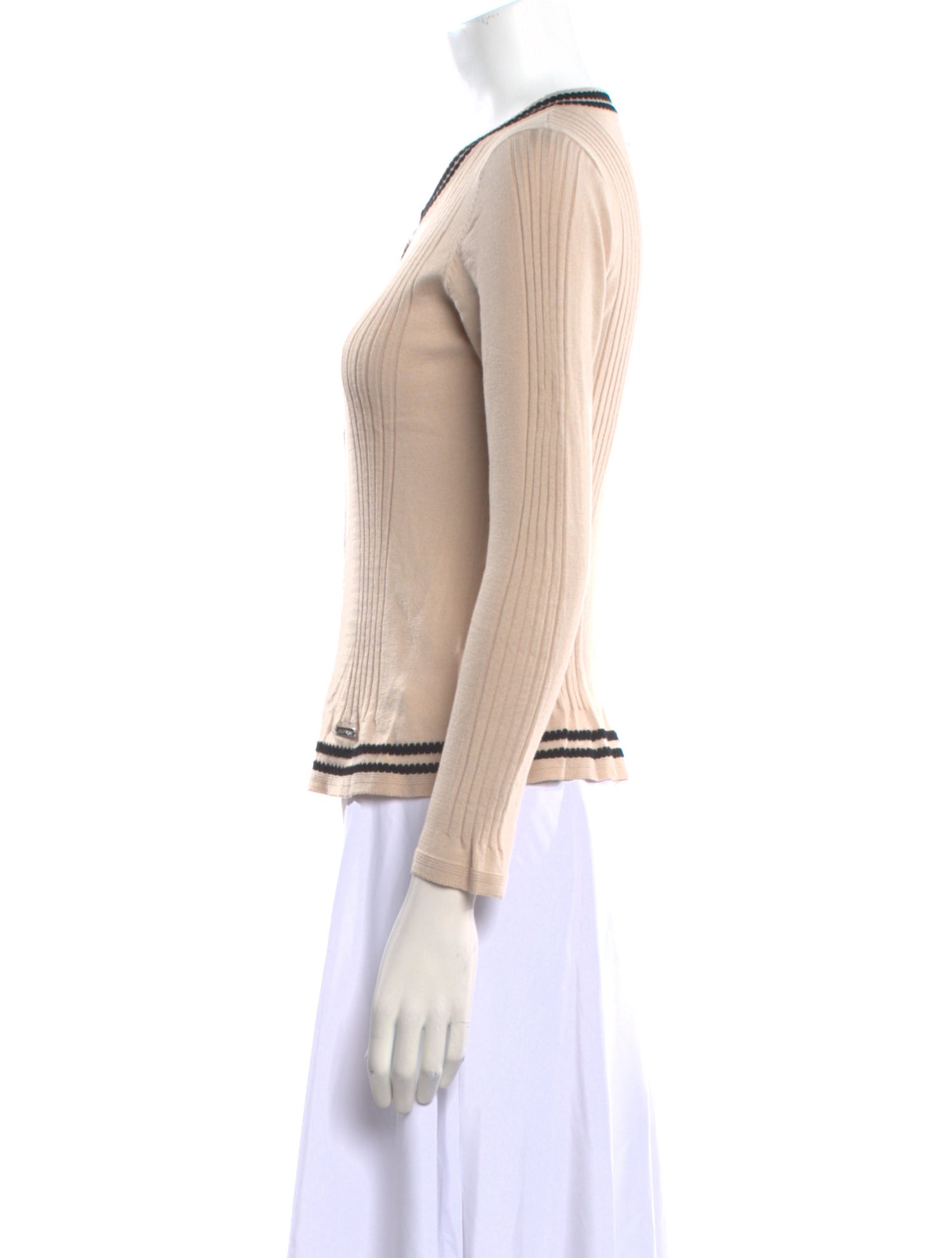 Courrèges Striped Scoop Neck Sweater