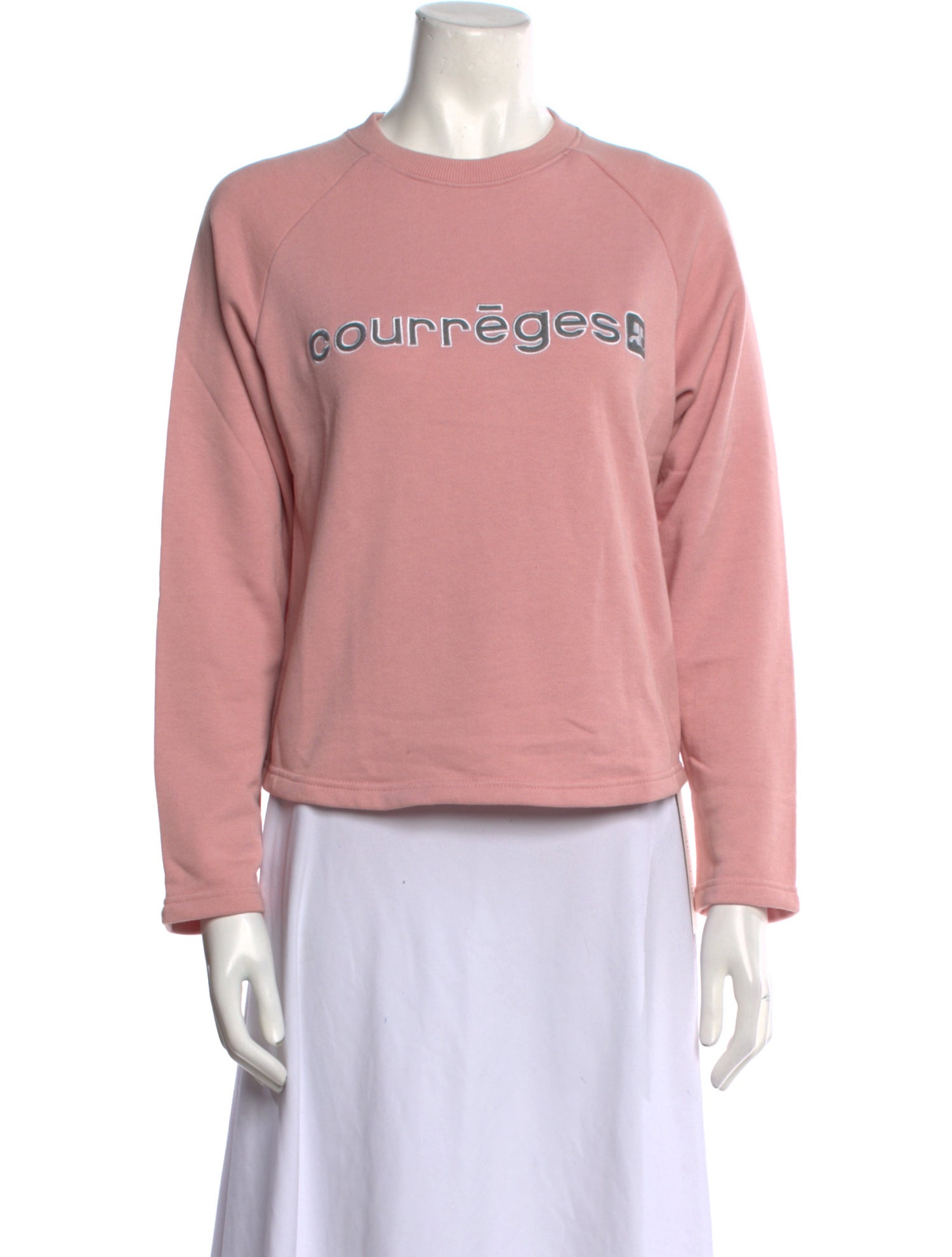 Courrèges Graphic Print Crew Neck Sweater