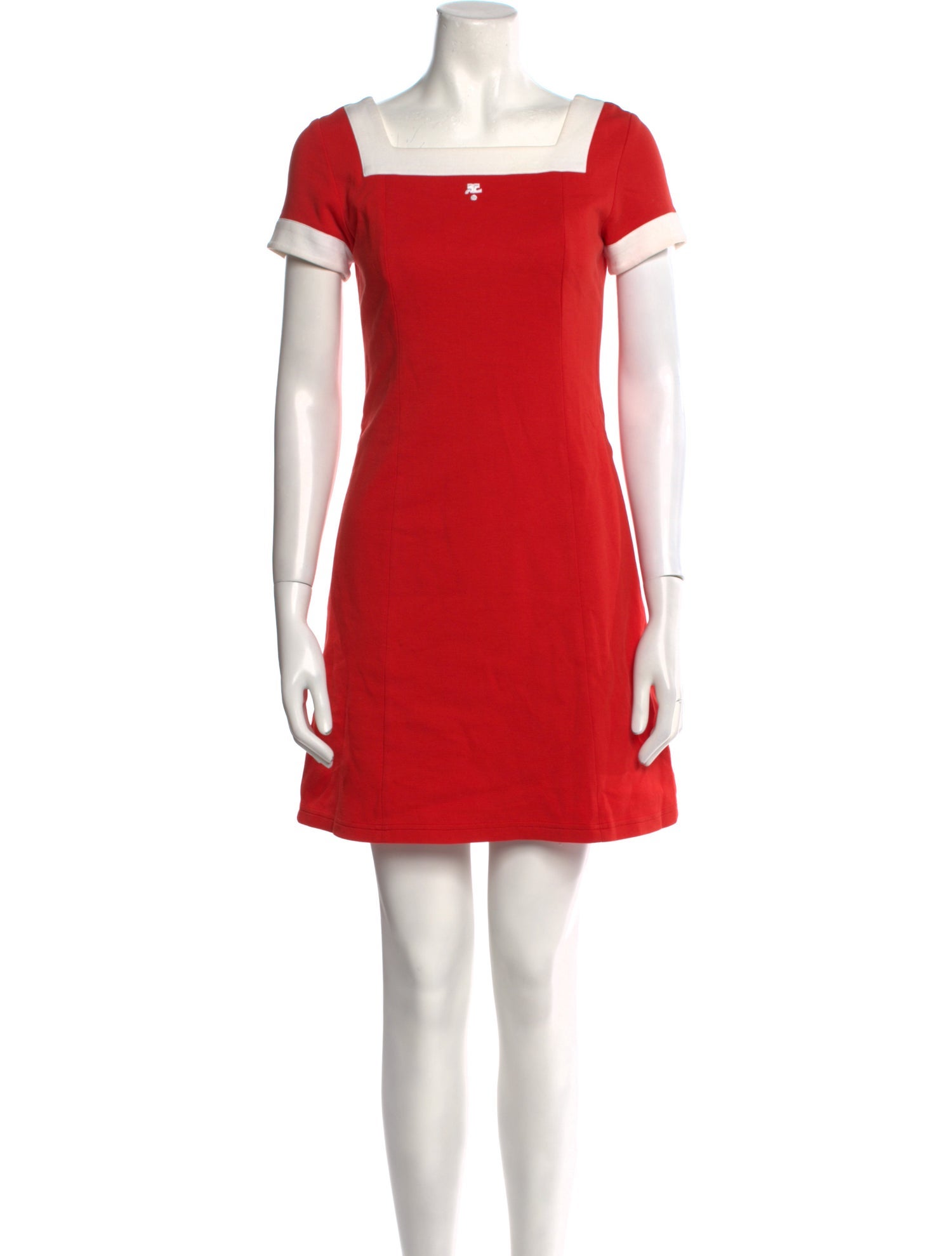 Courrèges Square Neckline Mini Dress