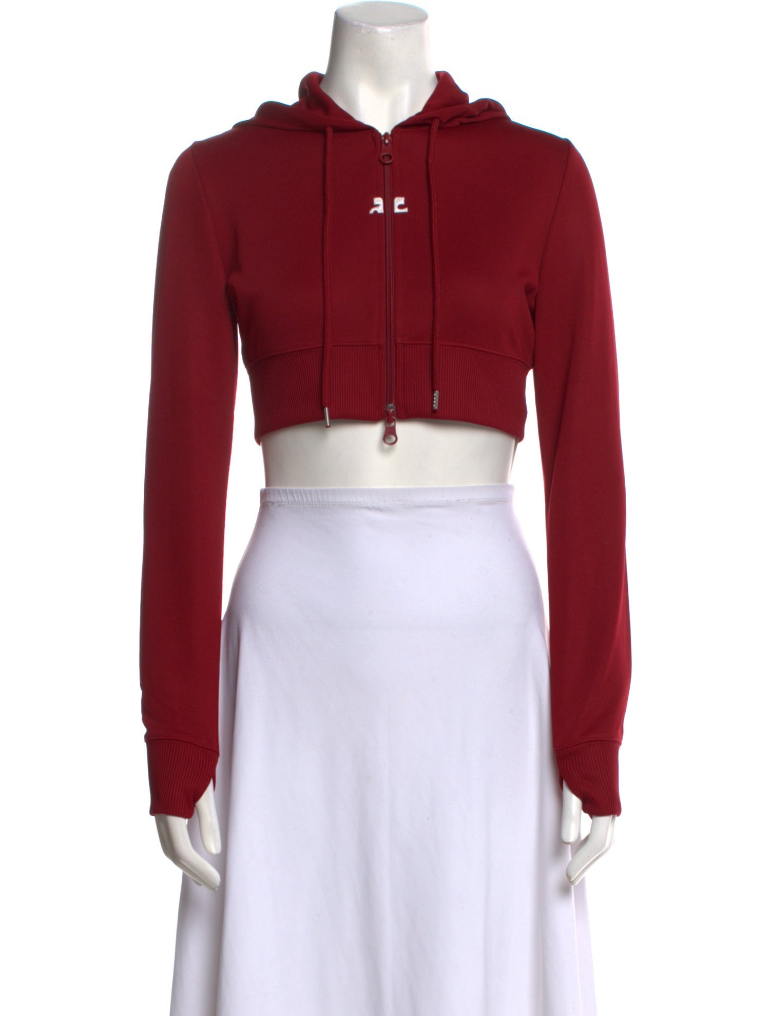 Courrèges Mock Neck Long Sleeve Crop Top w/ Tags