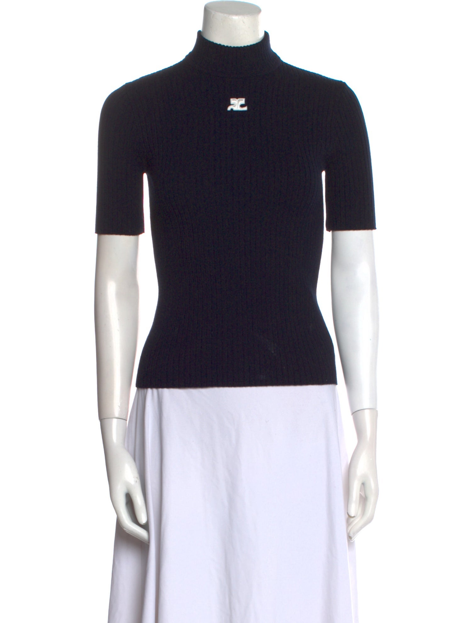 Courrèges Turtleneck Short Sleeve Top