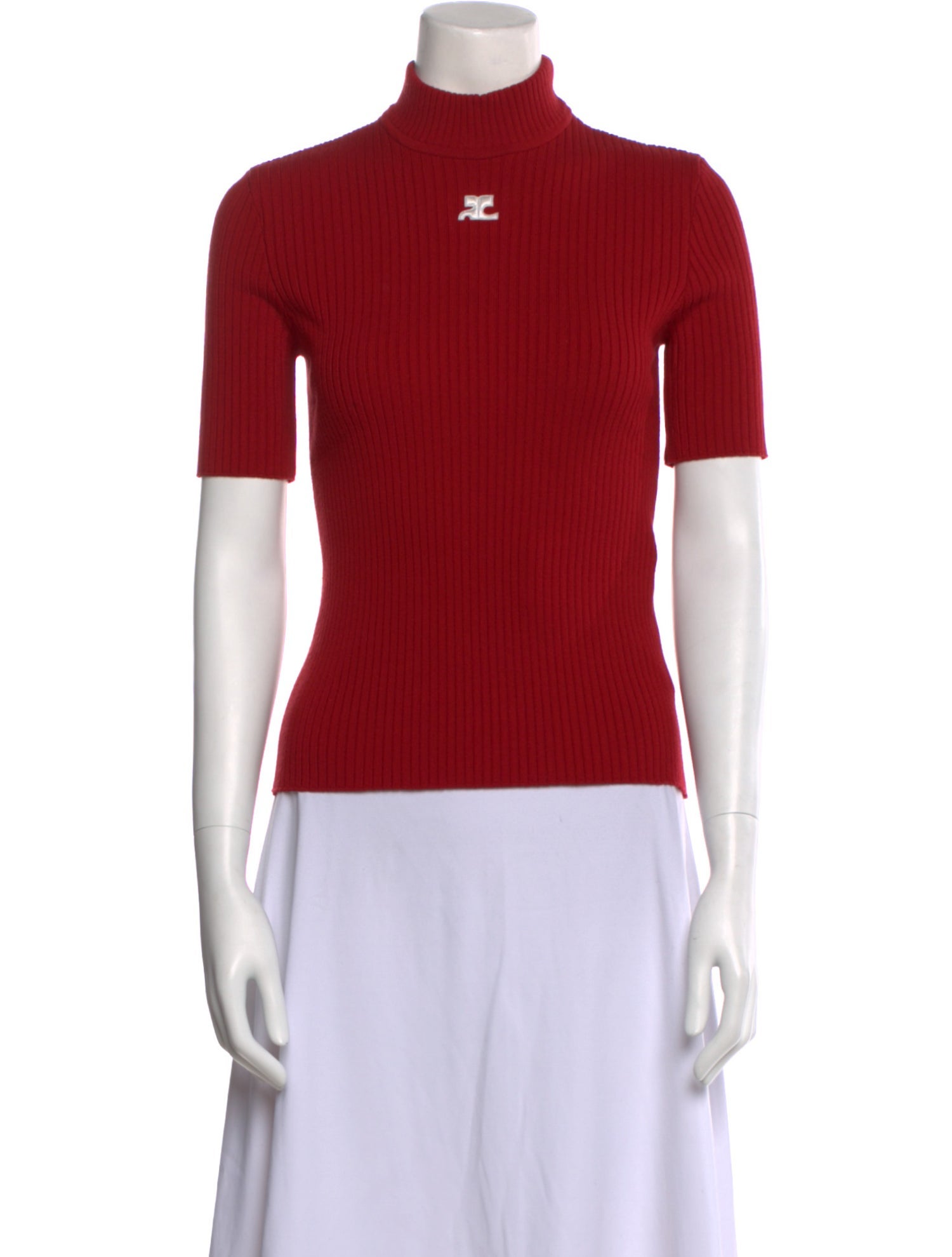 Courrèges Turtleneck Short Sleeve Top