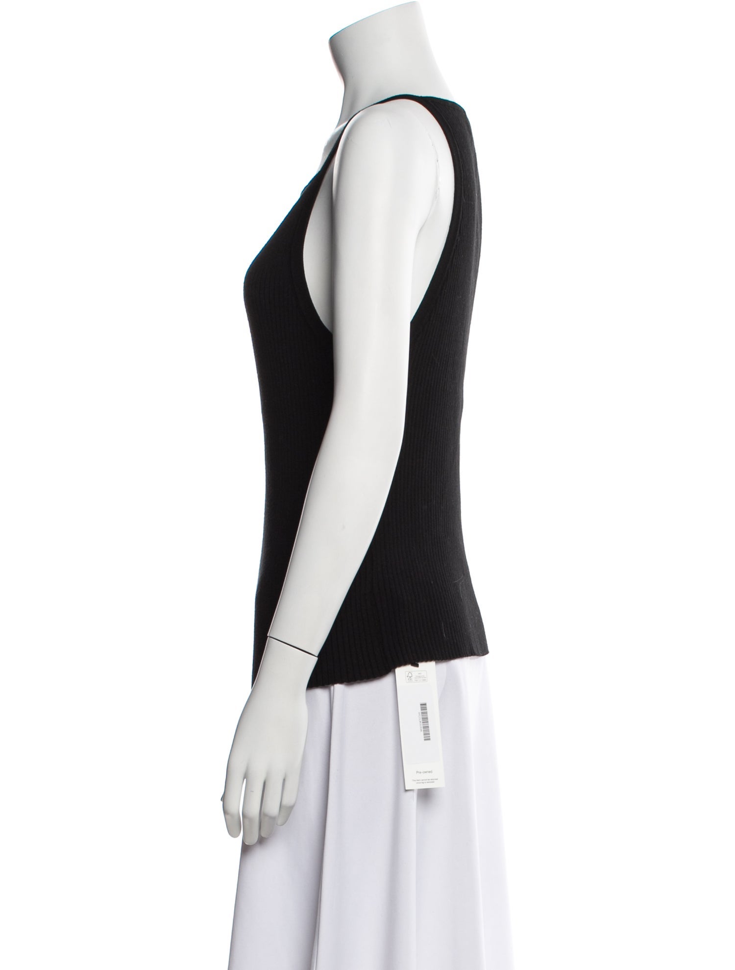 Courrèges Square Neckline Sleeveless Top