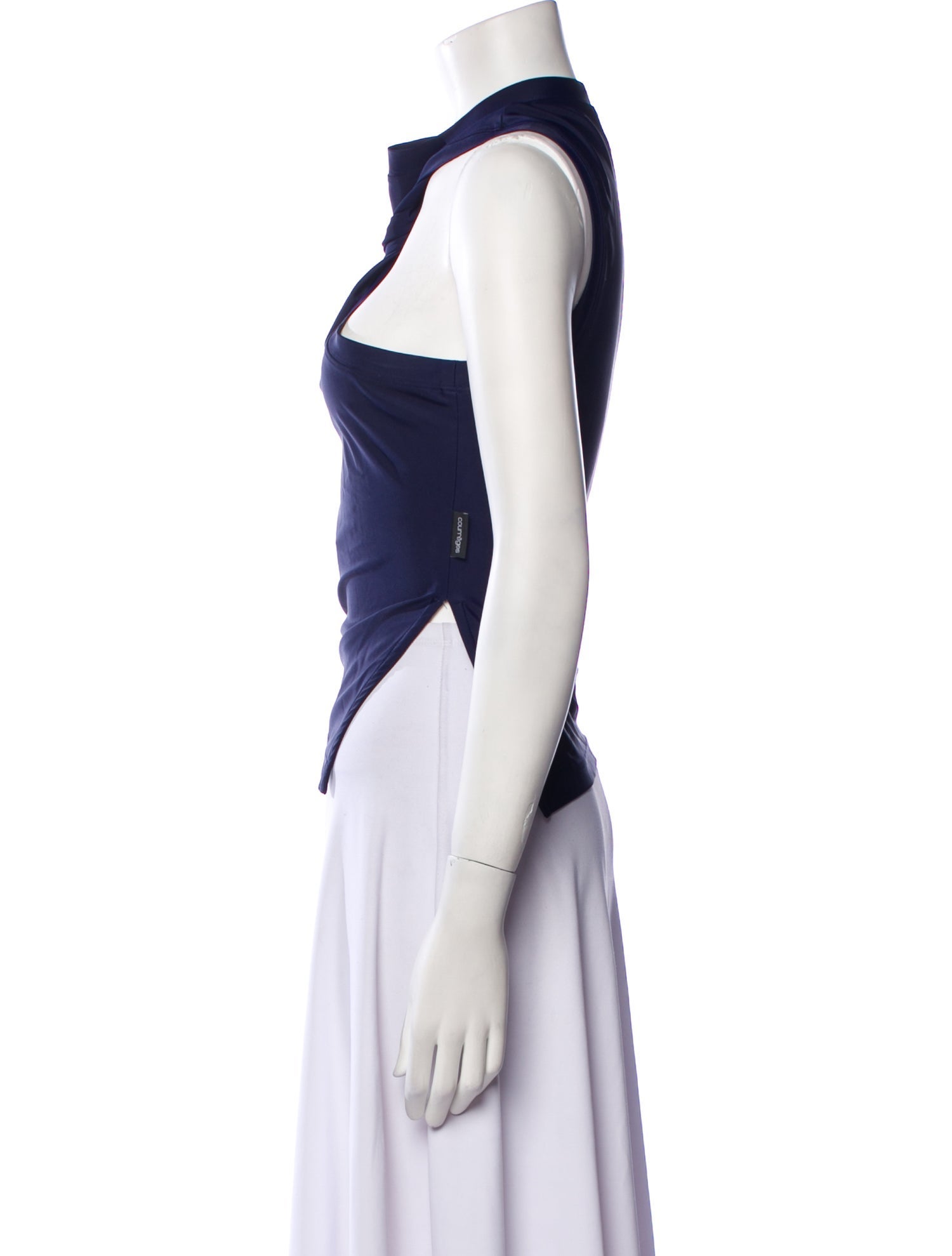 Courrèges Halterneck Sleeveless Crop Top