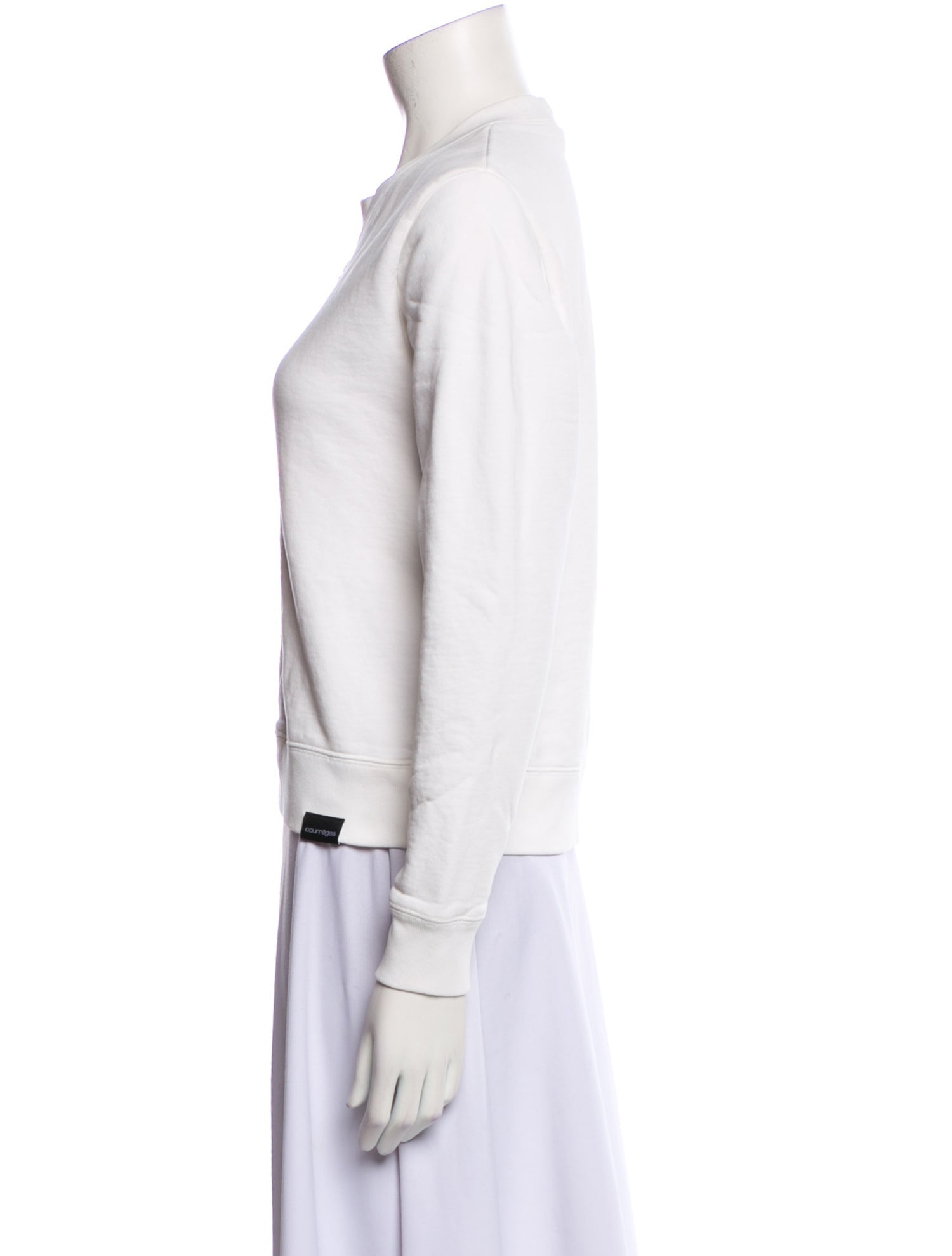 Courrèges Mock Neck Long Sleeve Sweatshirt