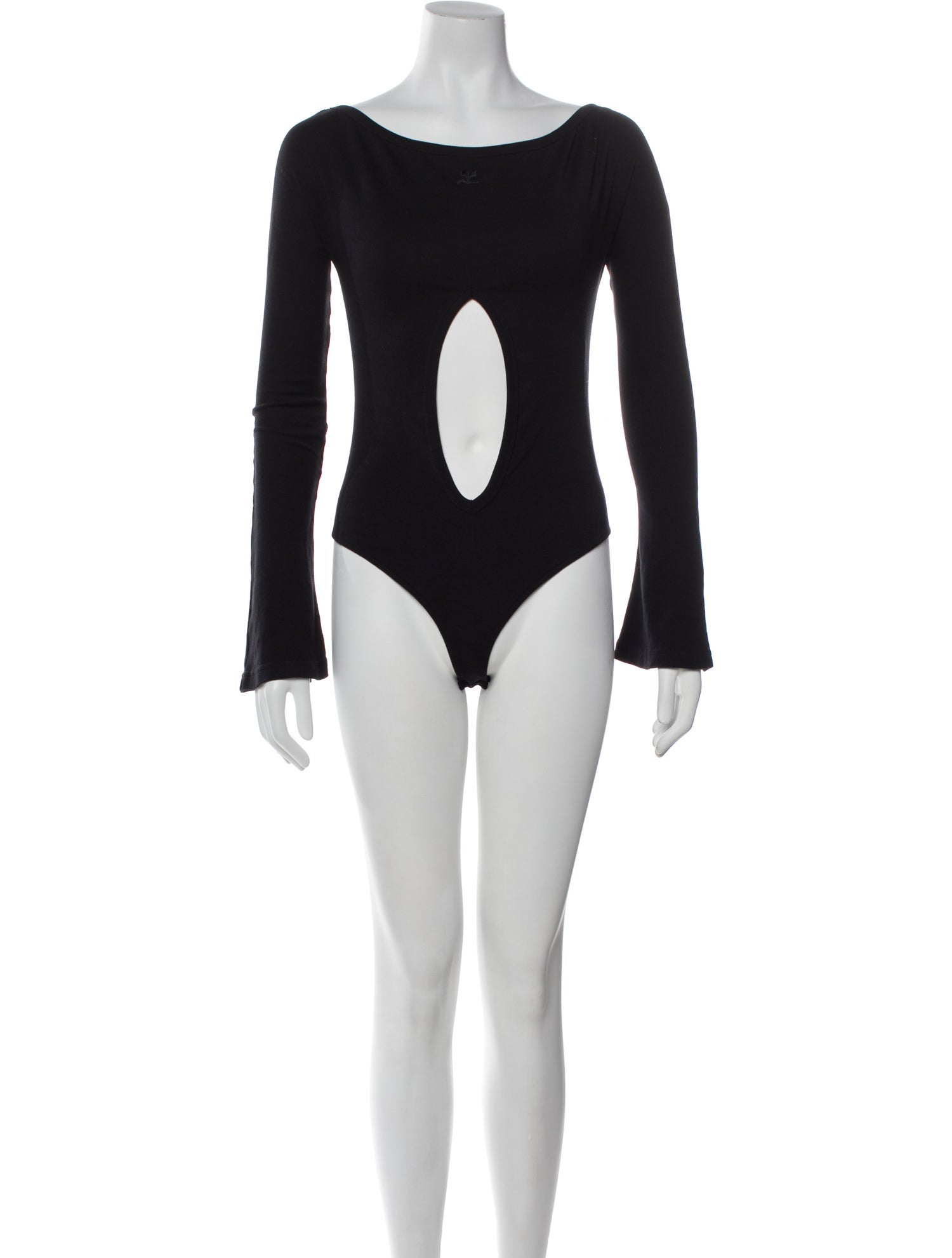 Courrèges Bateau Neckline Long Sleeve Bodysuit