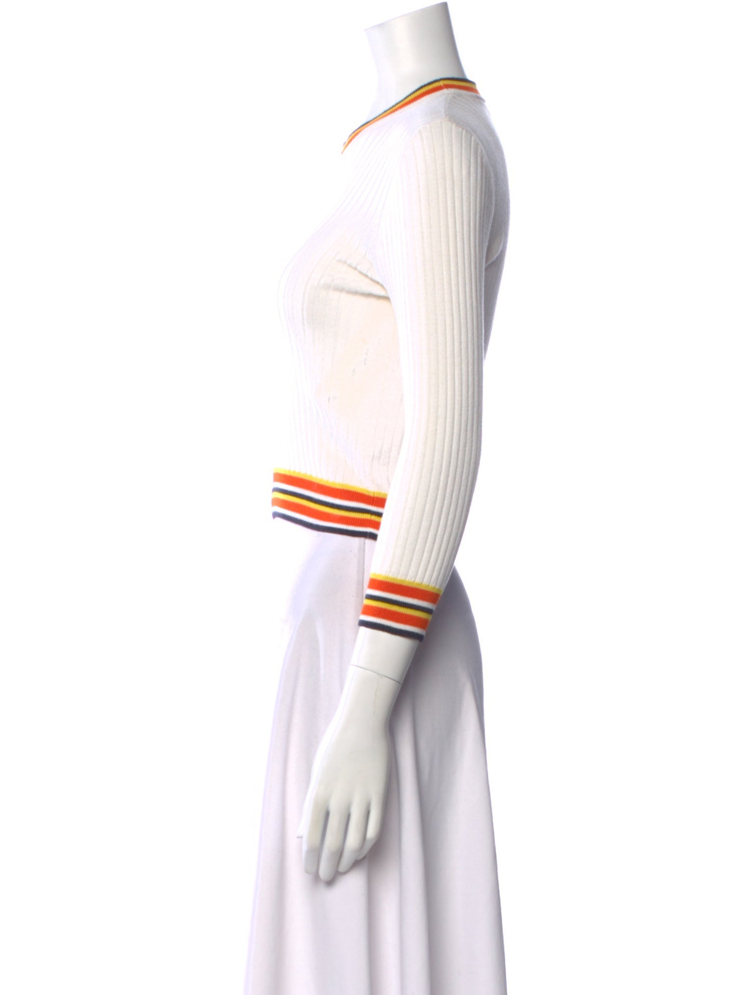 Courrèges Striped Crew Neck Sweater