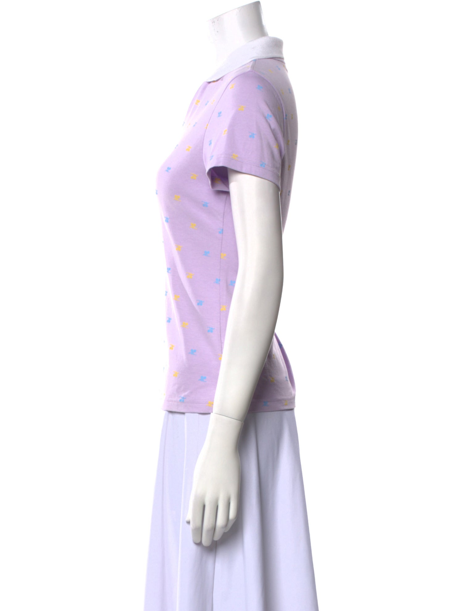 Courrèges Printed Short Sleeve Polo