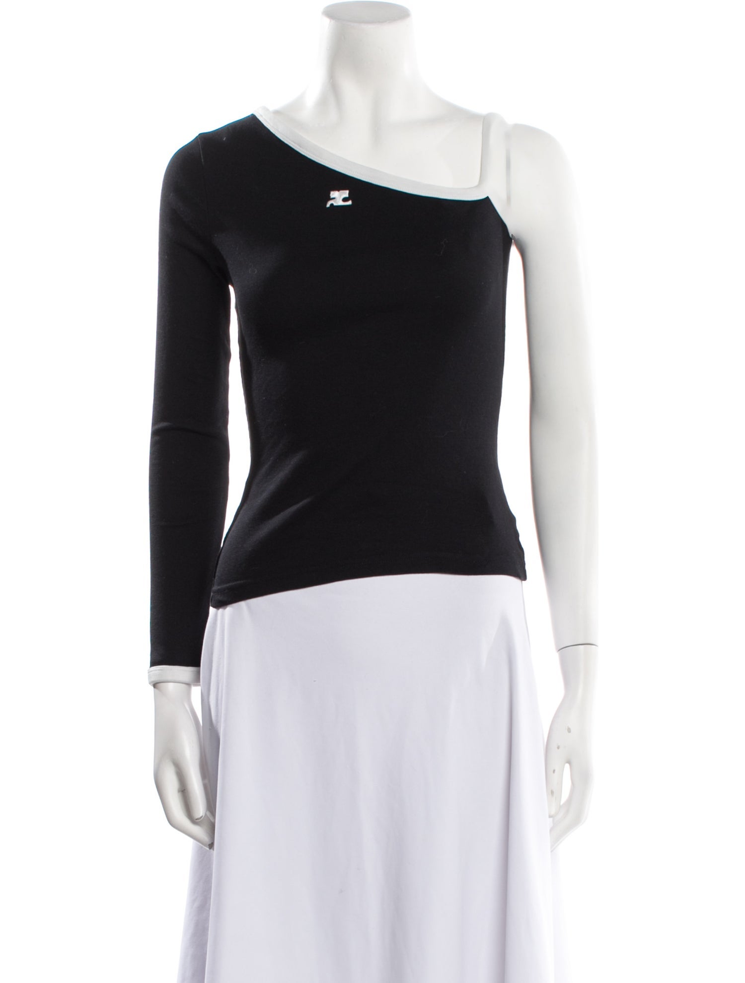 Courrèges One-Shoulder Long Sleeve Top