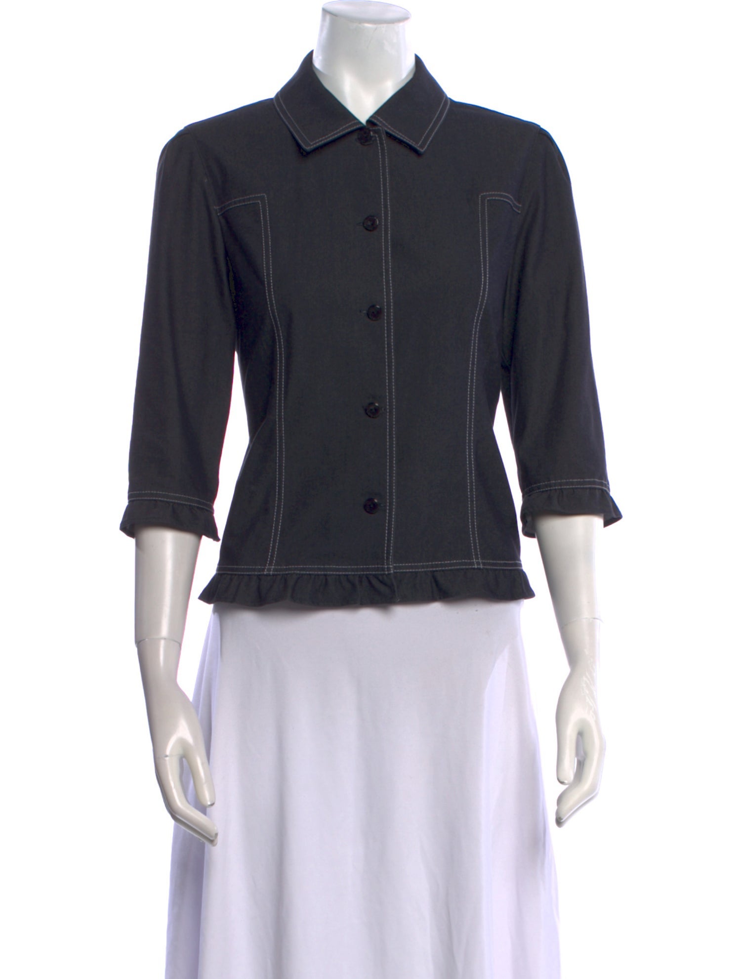 Courrèges Vintage 1990's Button-Up Top