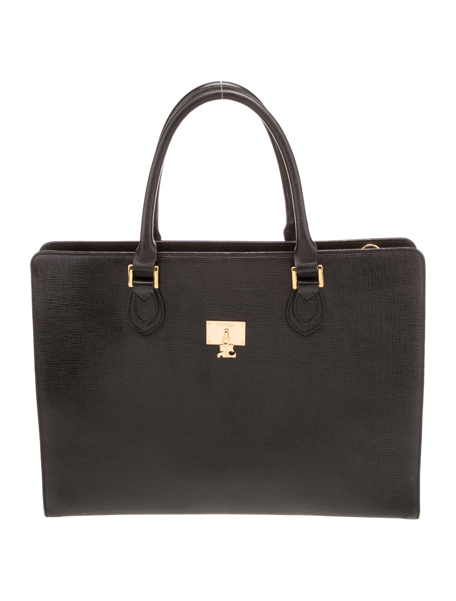 バッグ Courreges Top Handle 2Way Leather Bag Courrèges Leather Top Handle Bag - Black Handle Bags, Handbags