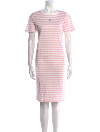 Courrèges Striped Knee-Length Dress
