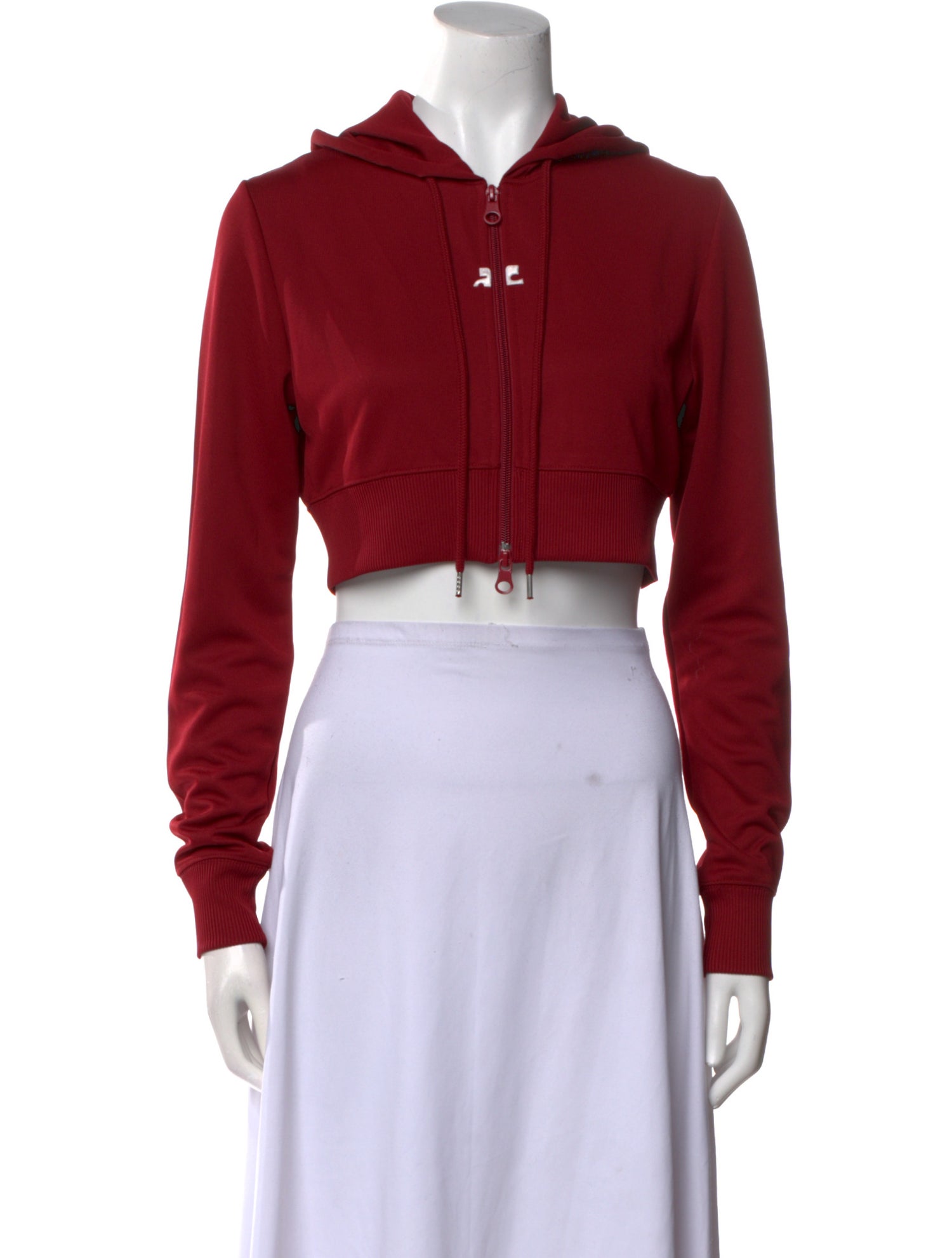 Courrèges Mock Neck Long Sleeve Sweatshirt