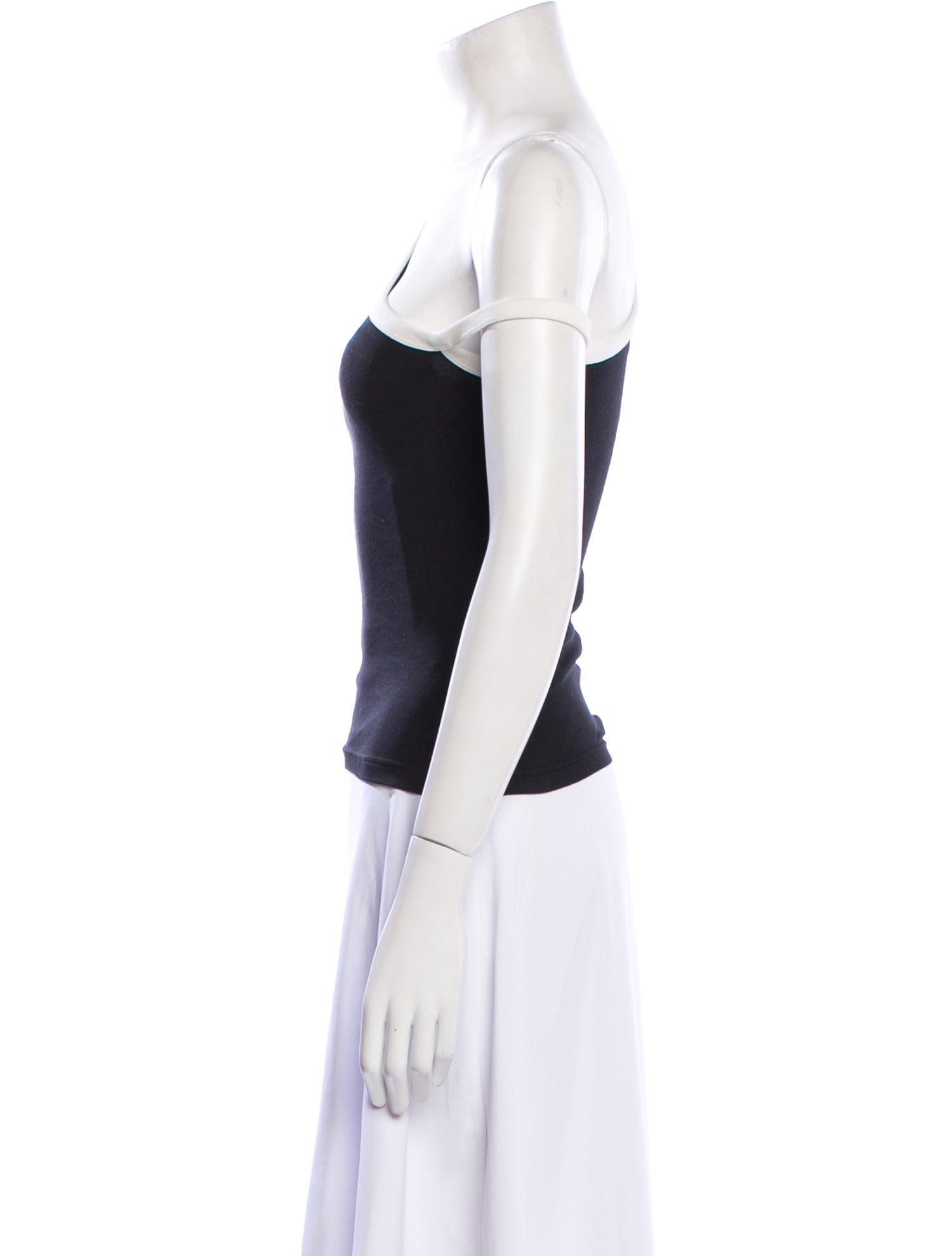 Courrèges One-Shoulder Sleeveless Crop Top