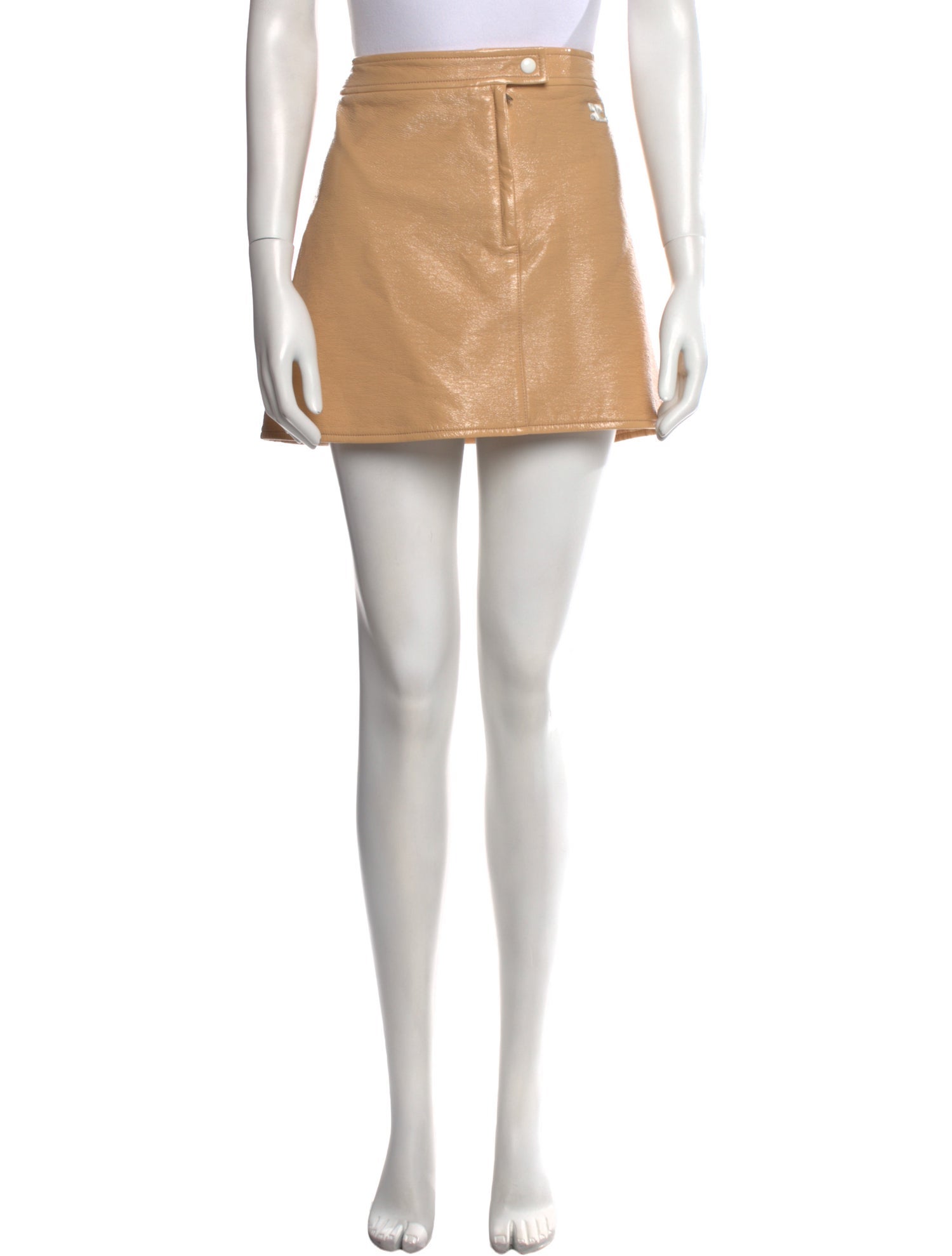 Courrèges Embroidered Accent Mini Skirt