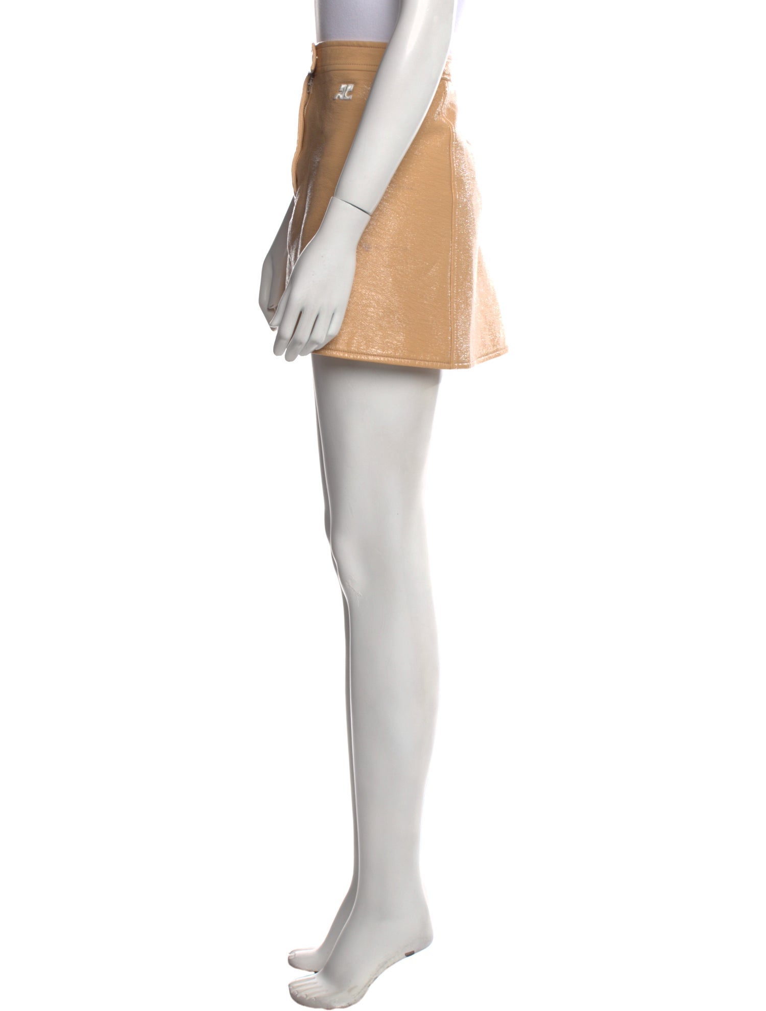 Courrèges Embroidered Accent Mini Skirt