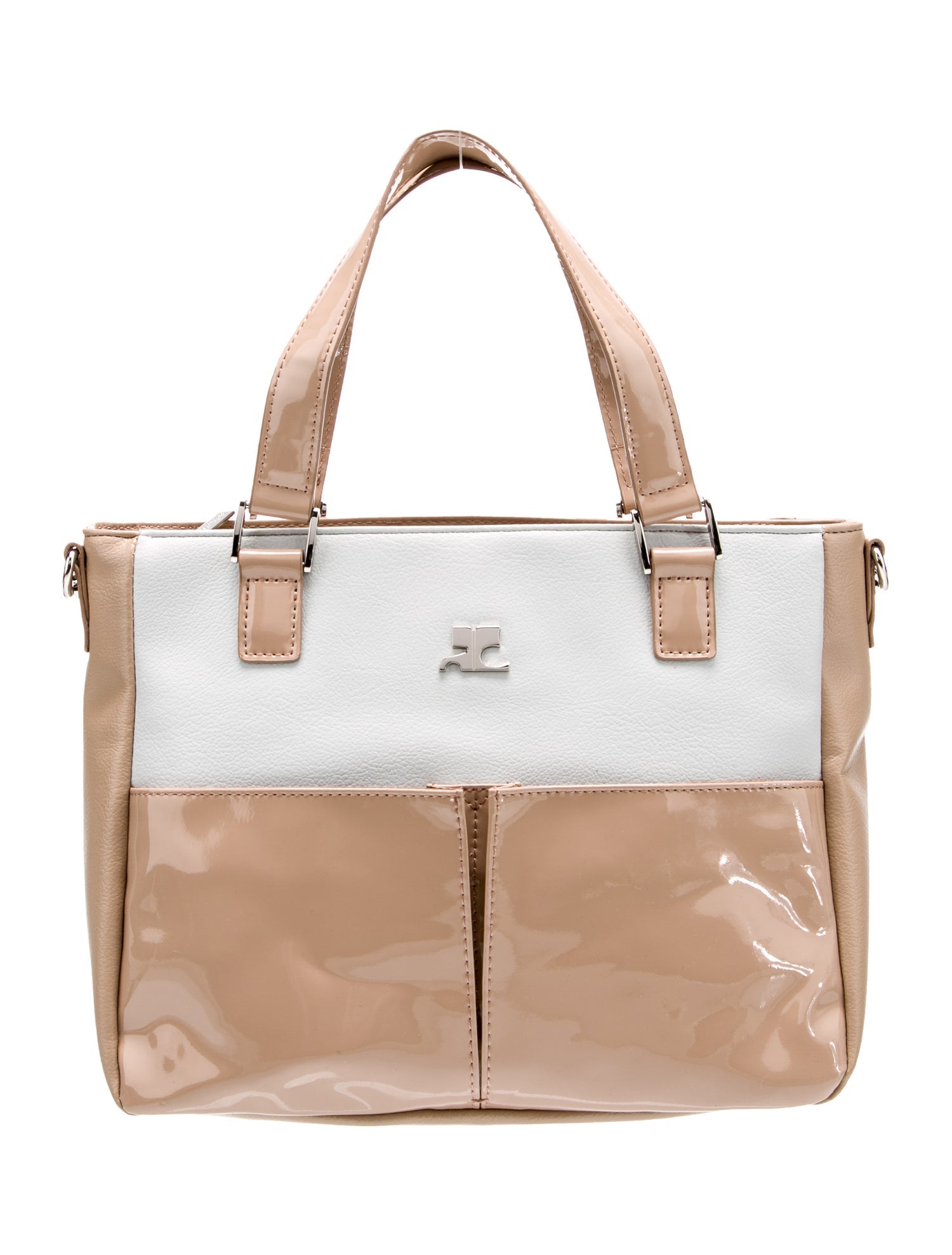 Courrèges Saffiano Leather Top Handle Bag