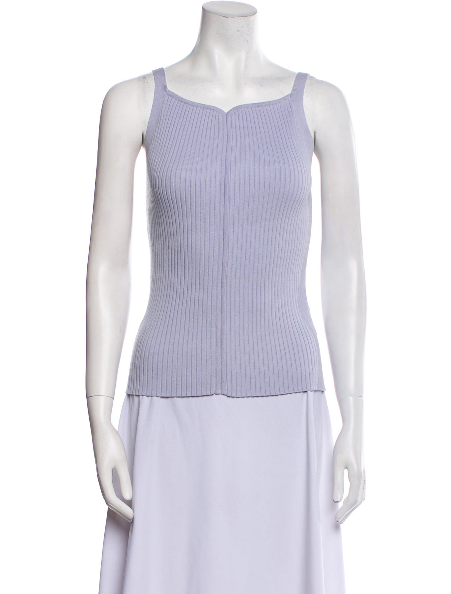 Courrèges Square Neckline Sleeveless Top