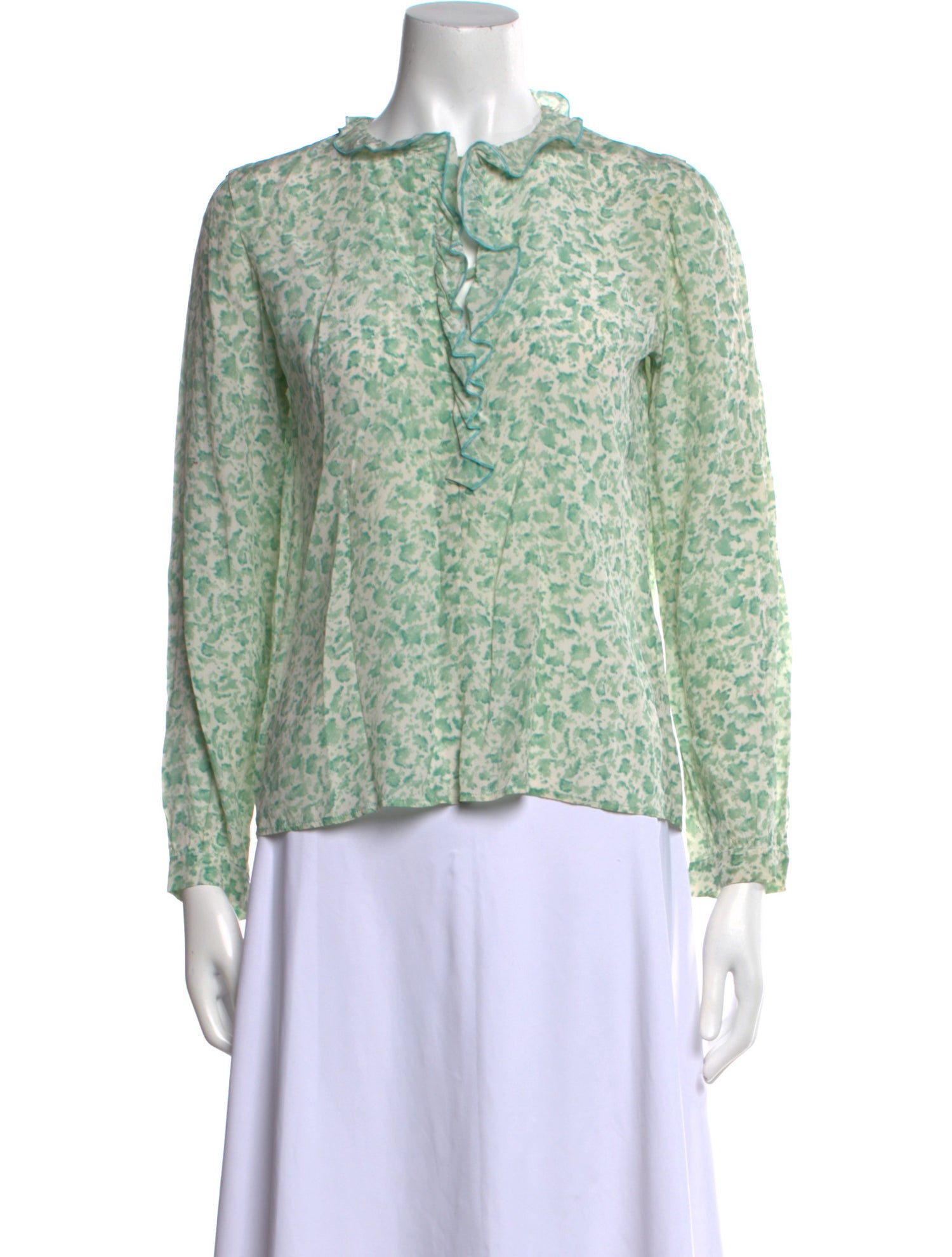 Courrèges Silk Printed Blouse