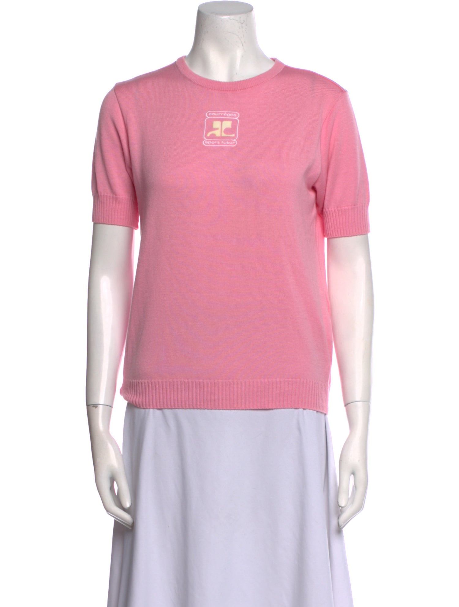 Courrèges Merino Wool Crew Neck Sweater