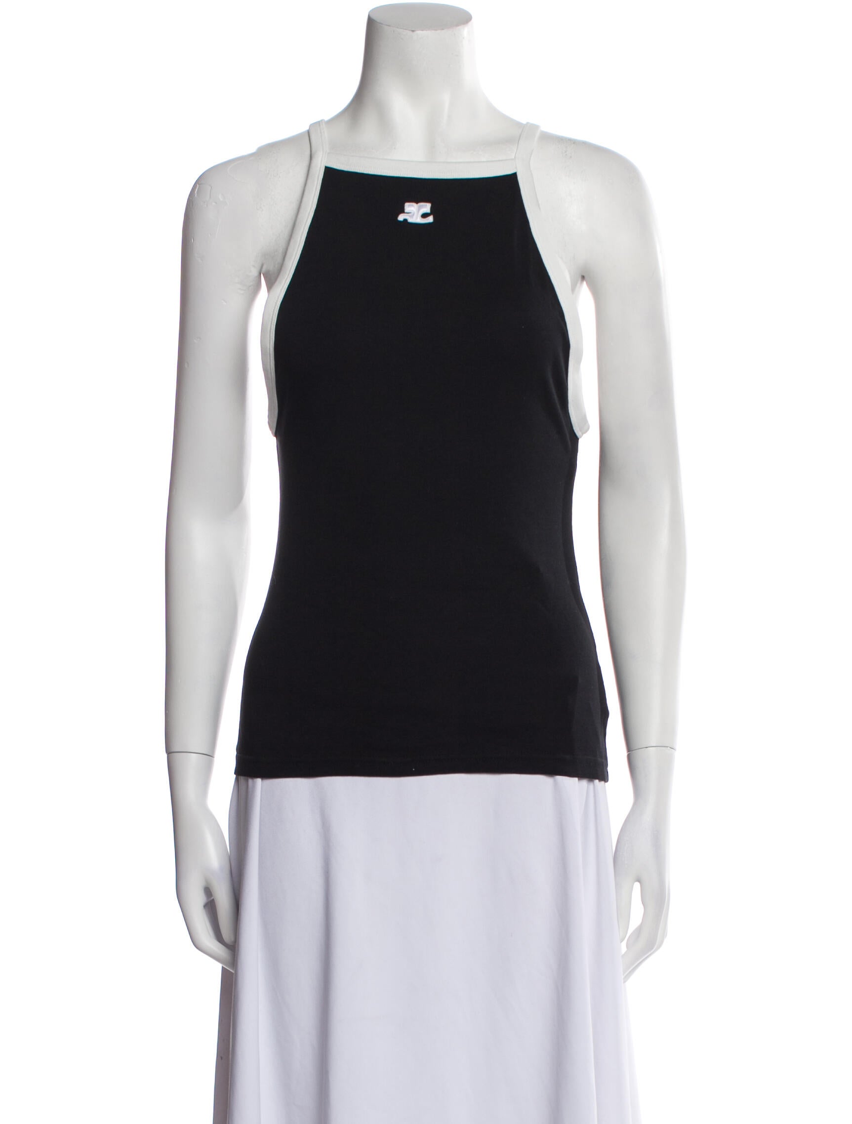 Courrèges Square Neckline Sleeveless Top w/ Tags