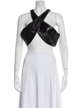 Courrèges Halterneck Sleeveless Crop Top