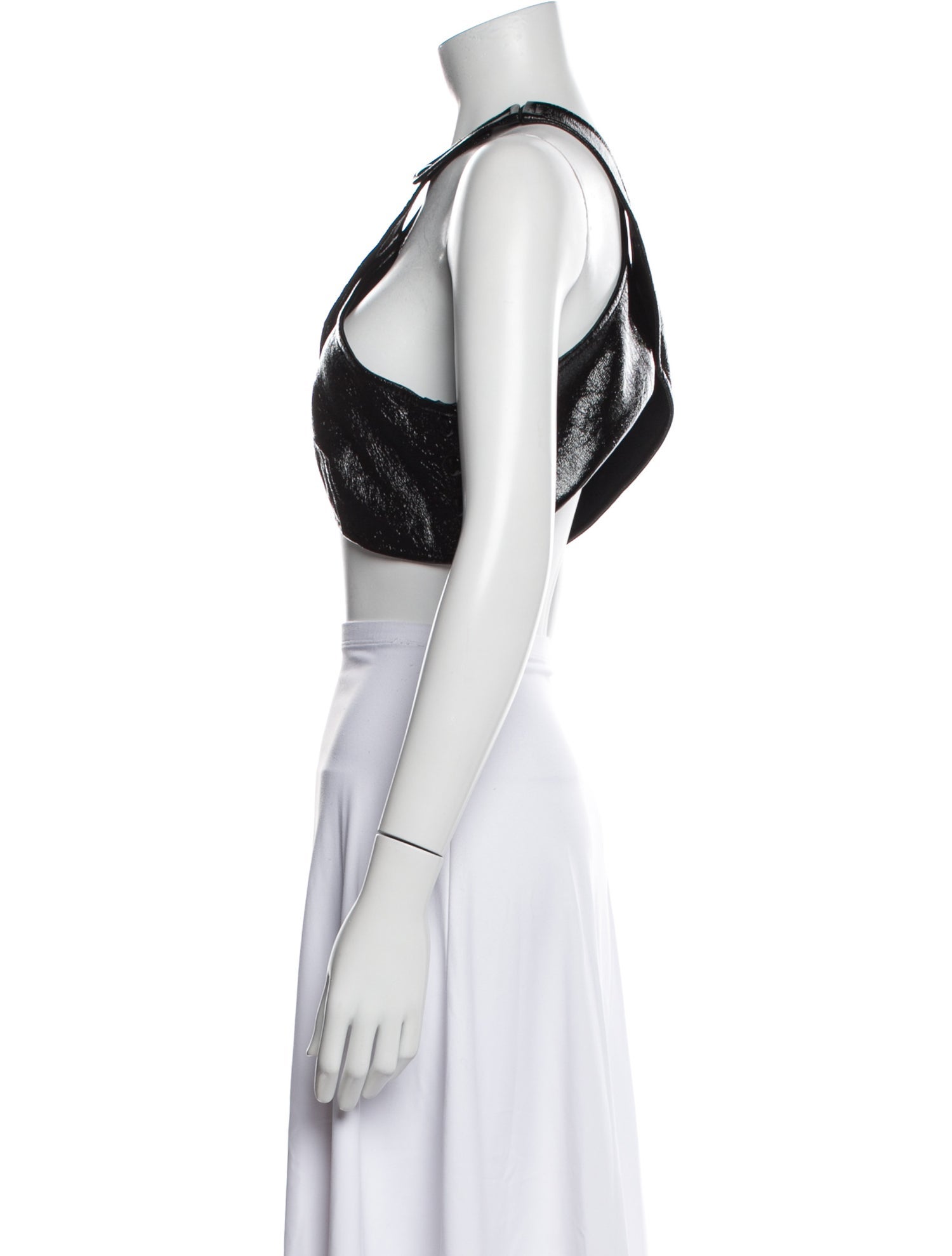 Courrèges Halterneck Sleeveless Crop Top