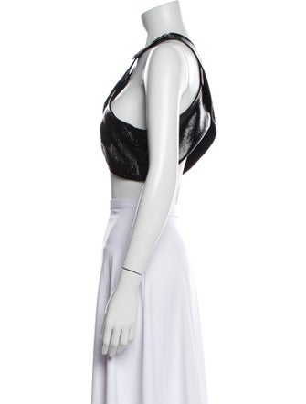 Courrèges Halterneck Sleeveless Crop Top