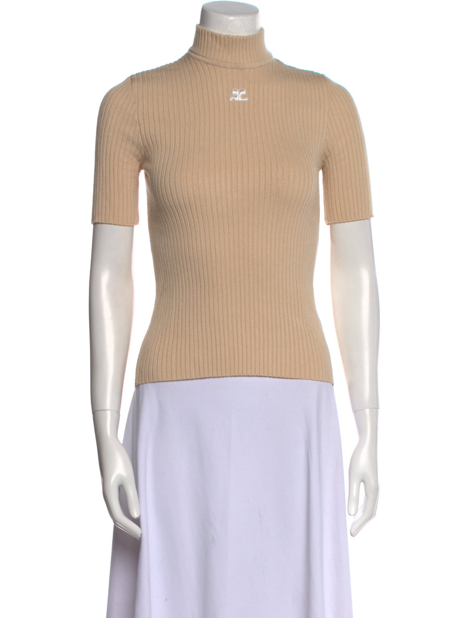 Courrèges Turtleneck Short Sleeve Top