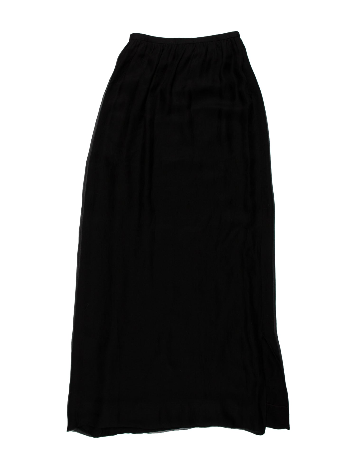 Courrèges Silk Long Skirt