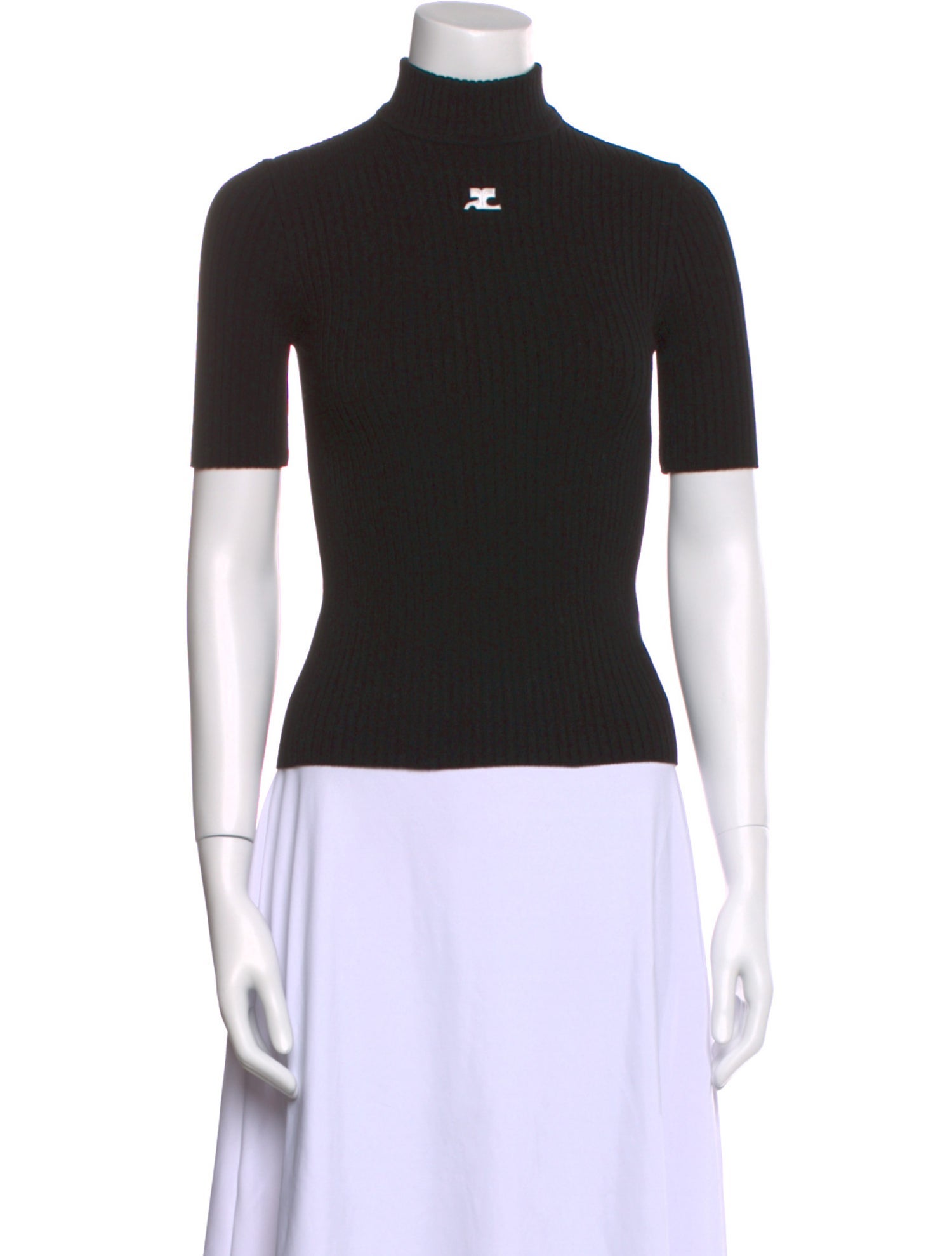 Courrèges Turtleneck Short Sleeve Top