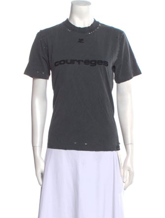 Courrèges Graphic Print Crew Neck T-Shirt