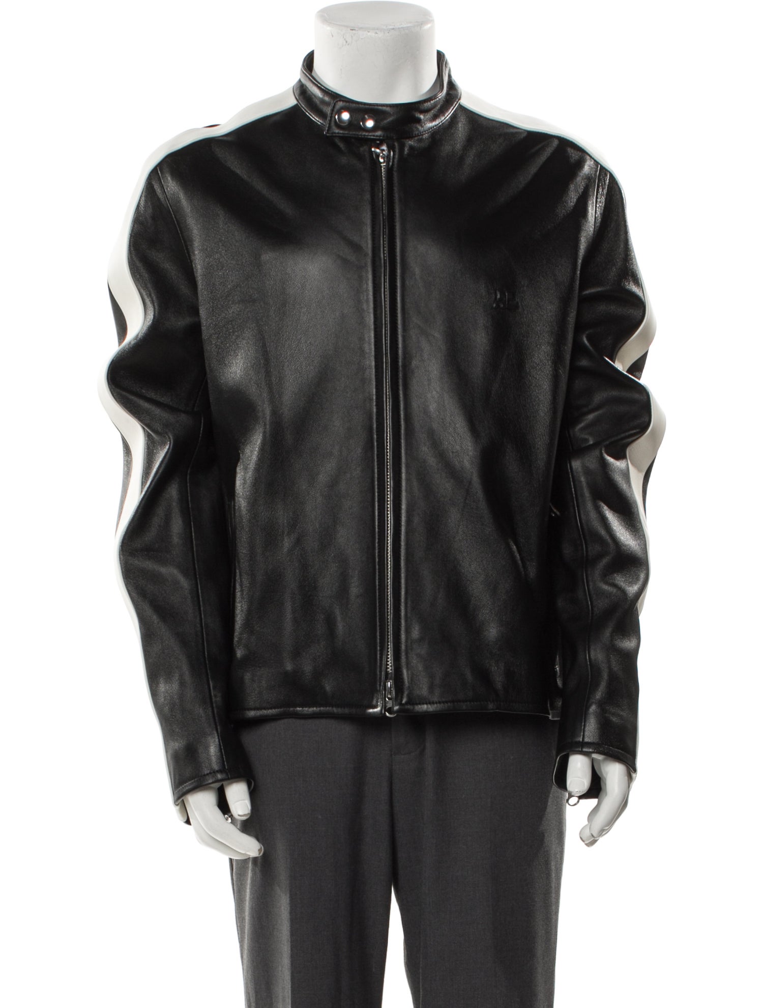 Courrèges Biker Leather Moto Jacket