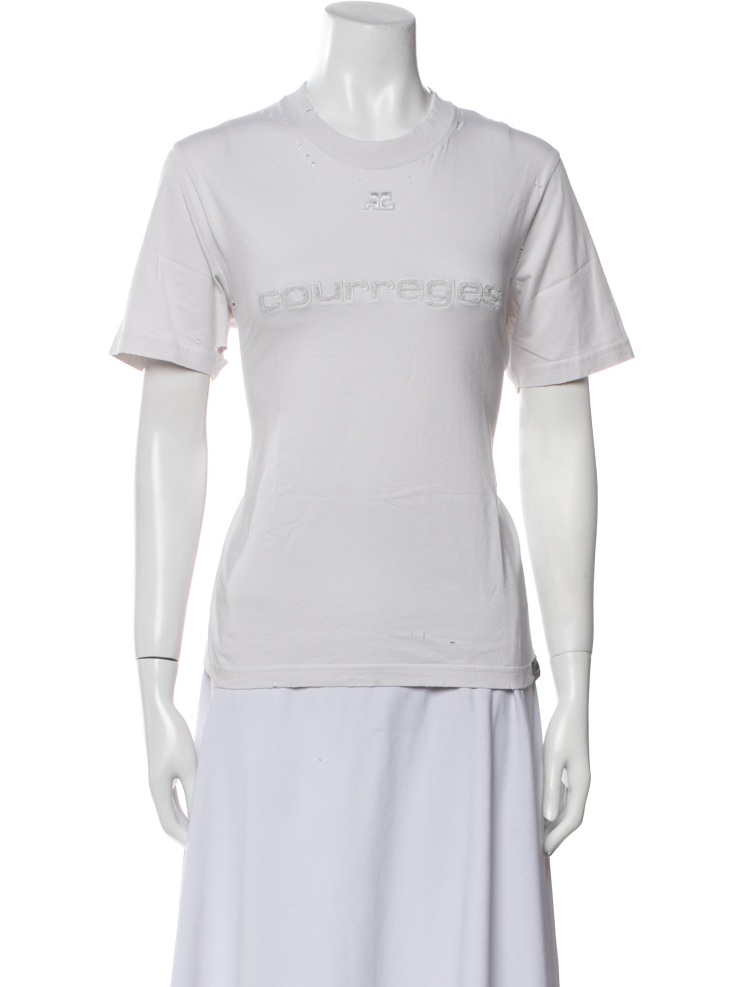 Courrèges Crew Neck Short Sleeve T-Shirt
