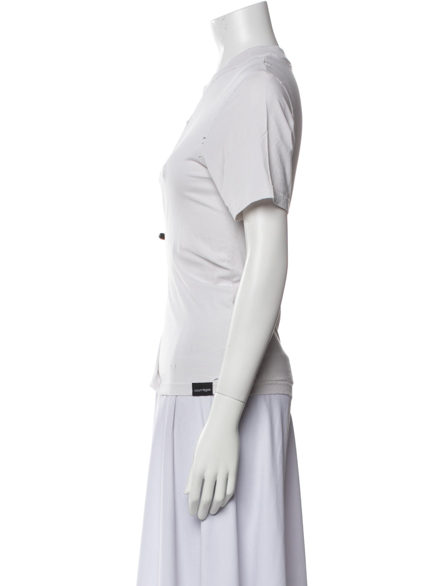 Courrèges Crew Neck Short Sleeve T-Shirt