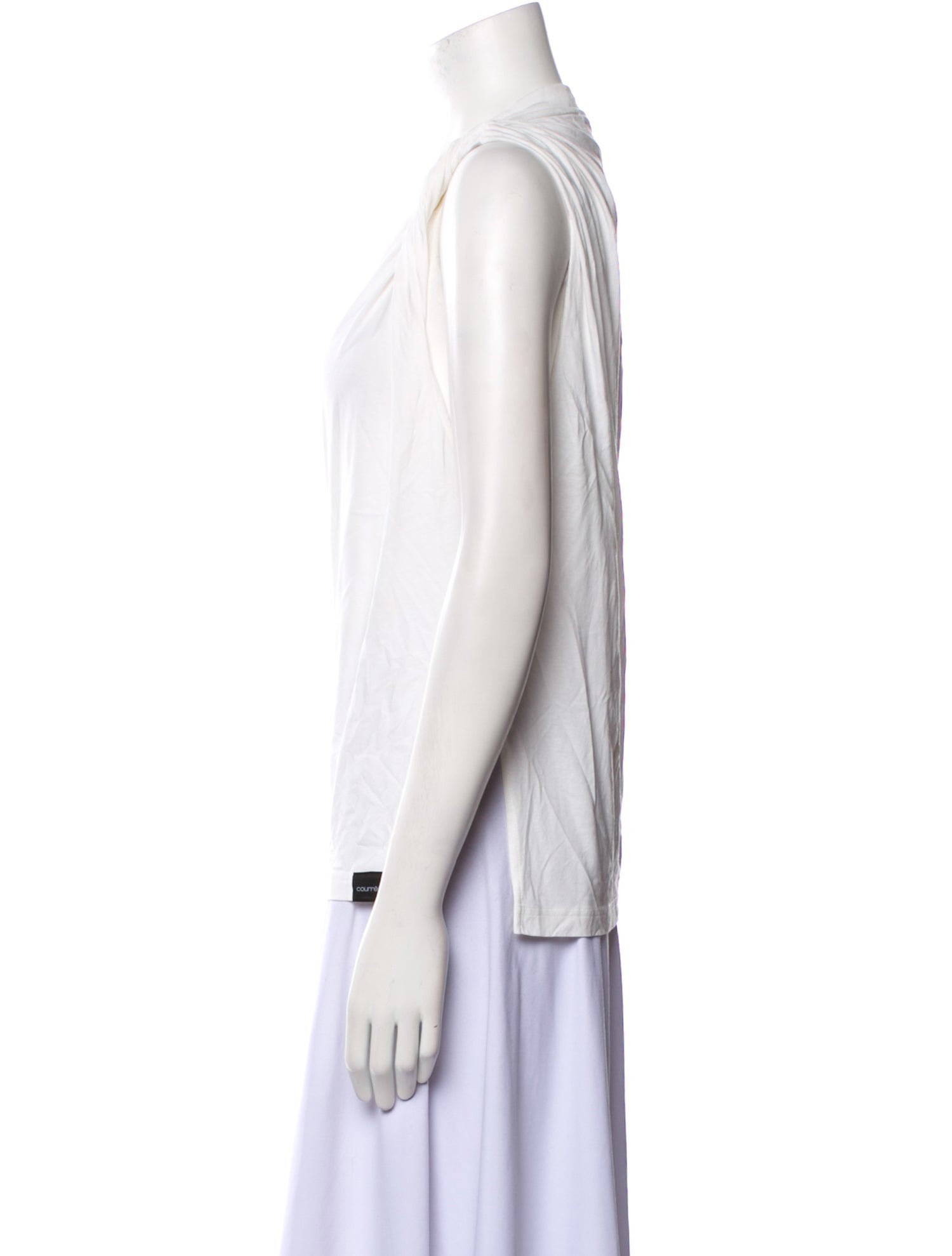 Courrèges Cowl Neck Sleeveless Blouse