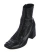 Courrèges Patent Leather Embroidered Accent Boots