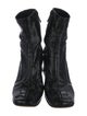 Courrèges Patent Leather Embroidered Accent Boots