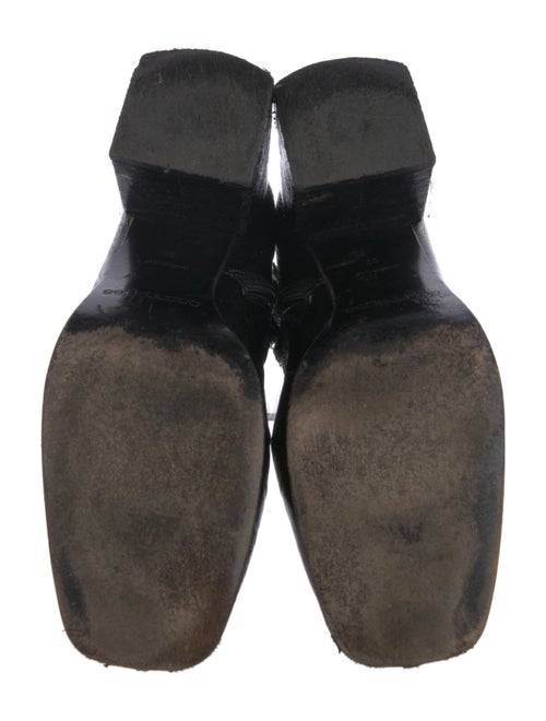 Courrèges Patent Leather Embroidered Accent Boots