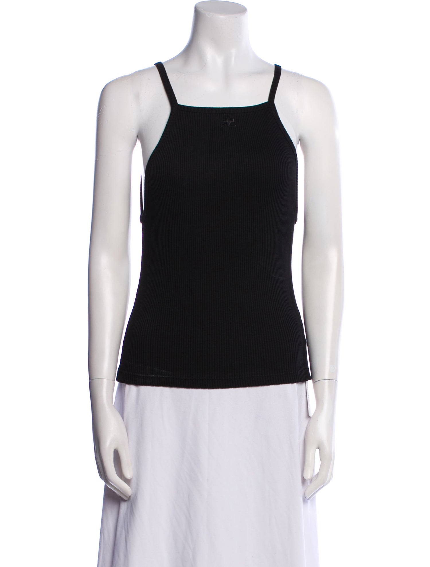Courrèges Square Neckline Sleeveless Top