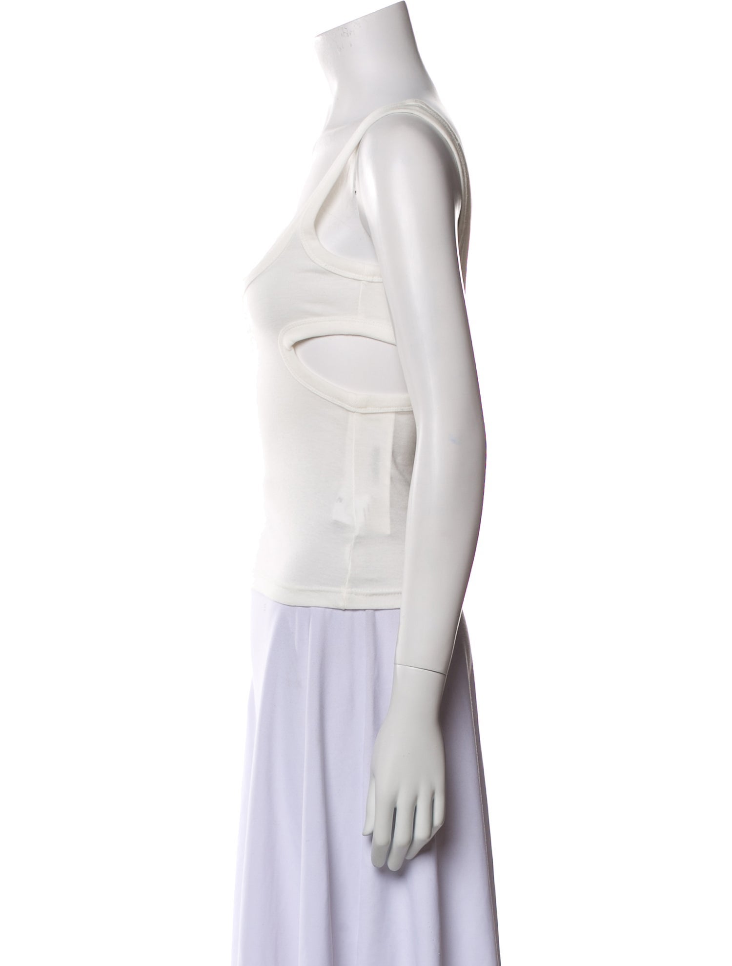 Courrèges Square Neckline Sleeveless Top